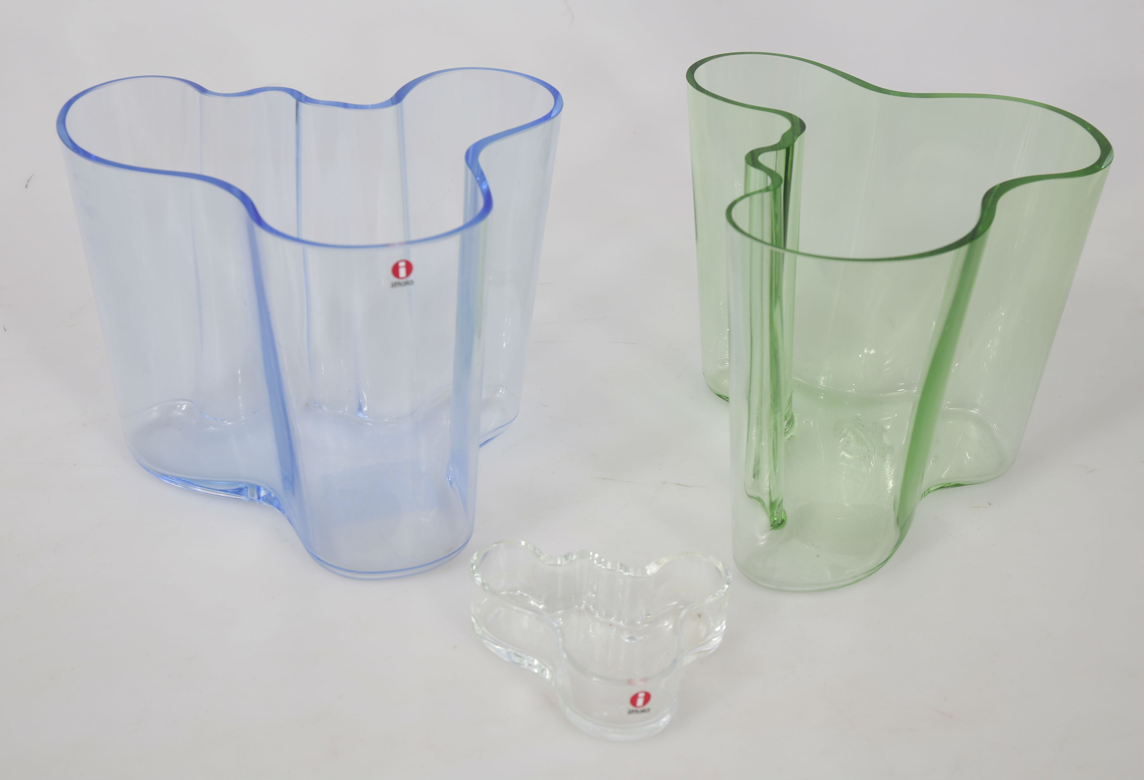 Images for 501257. VASES, glass, 3 pieces, Alvar Alto, Iittala.