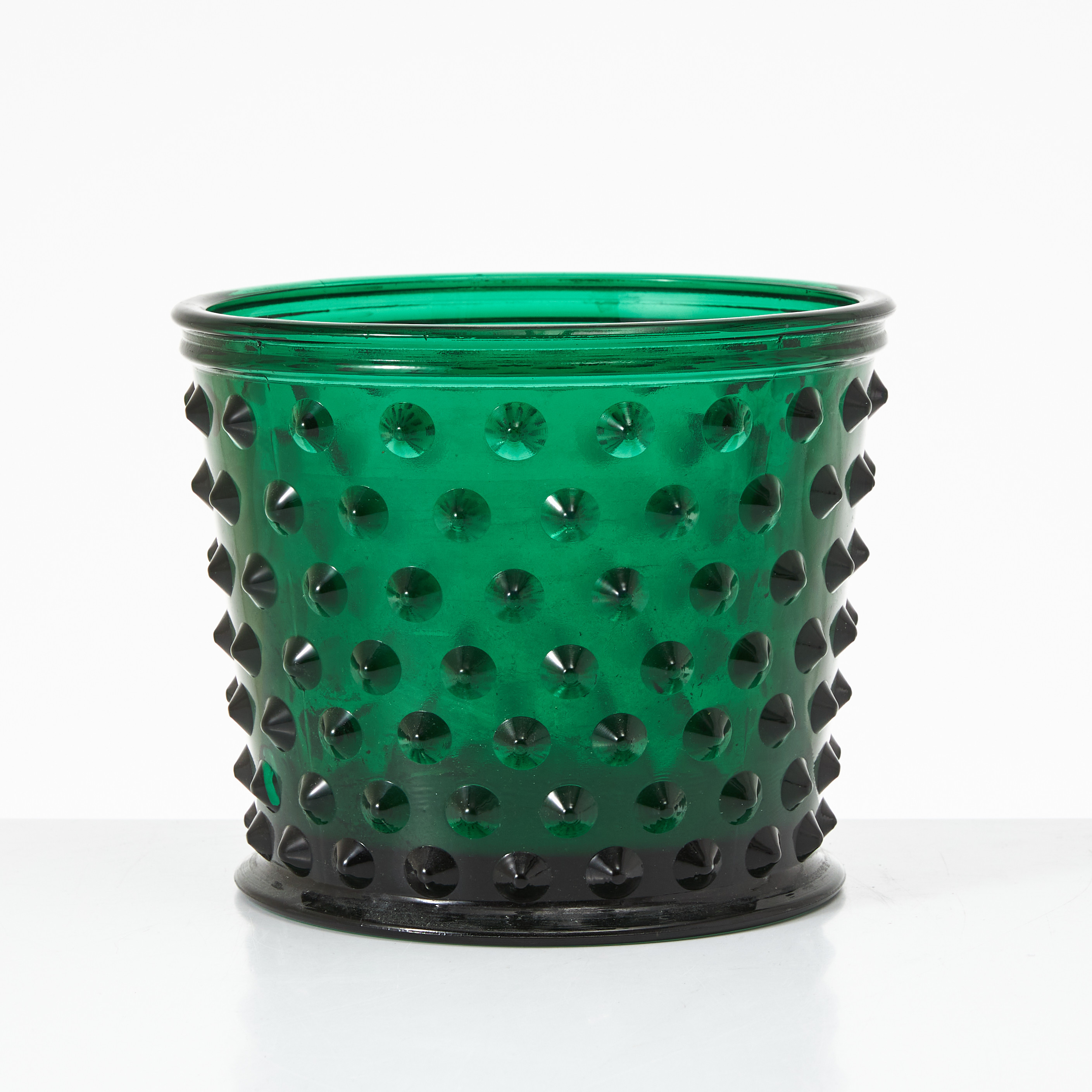 JOSEF FRANK. Ytterfoder, "Hortus", grön glasmassa, blåst i Reijmyre för Firma Svenskt Tenn, etikettmärkt Reijmyre.