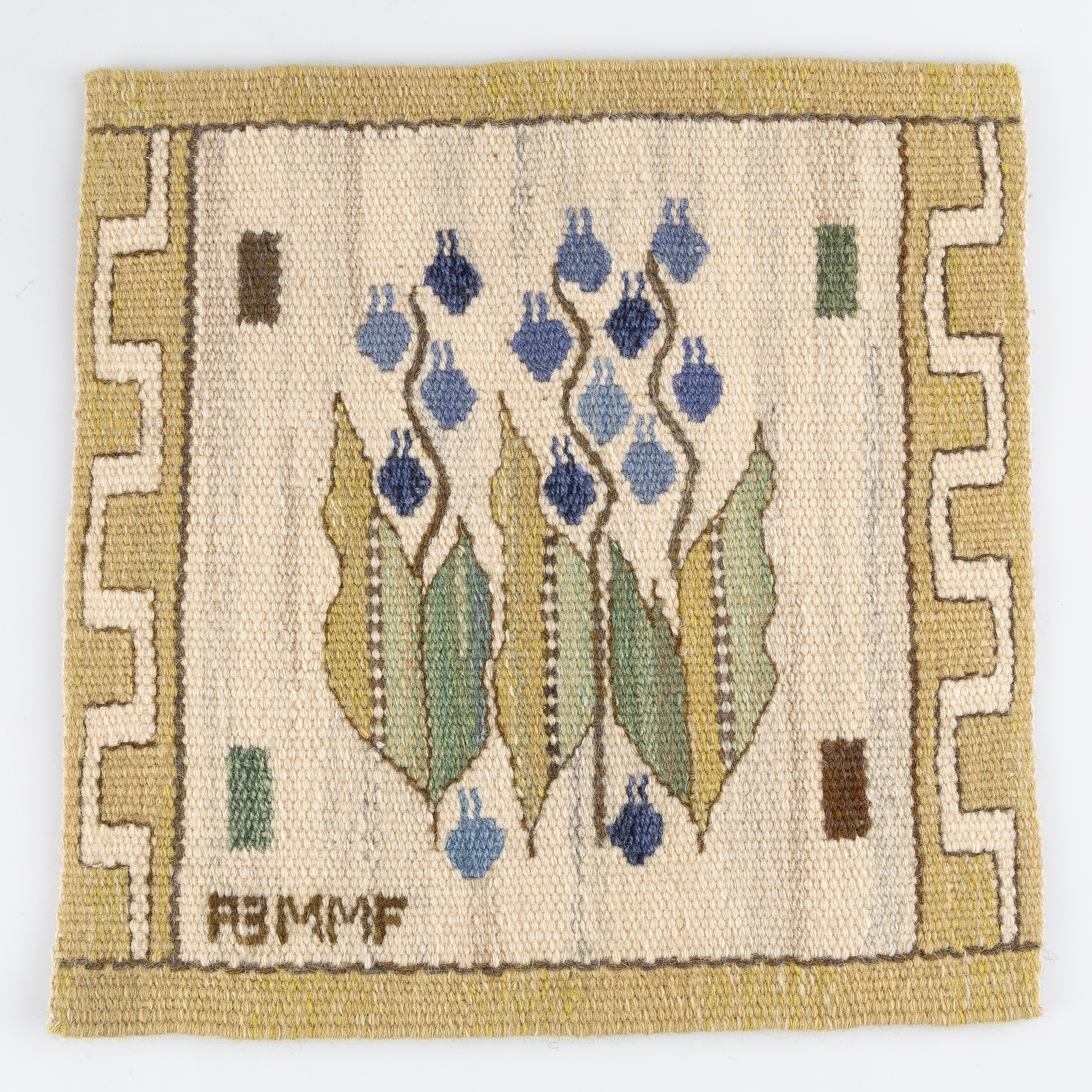 MÄRTA MÅÅS-FJETTERSTRÖM. EFTER. Vävnad / blomlapp, nr 33362, "Scilla", AB MMF.