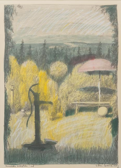 STEN DUNÉR. Betitlad, litografi, signerad och daterad 1972.