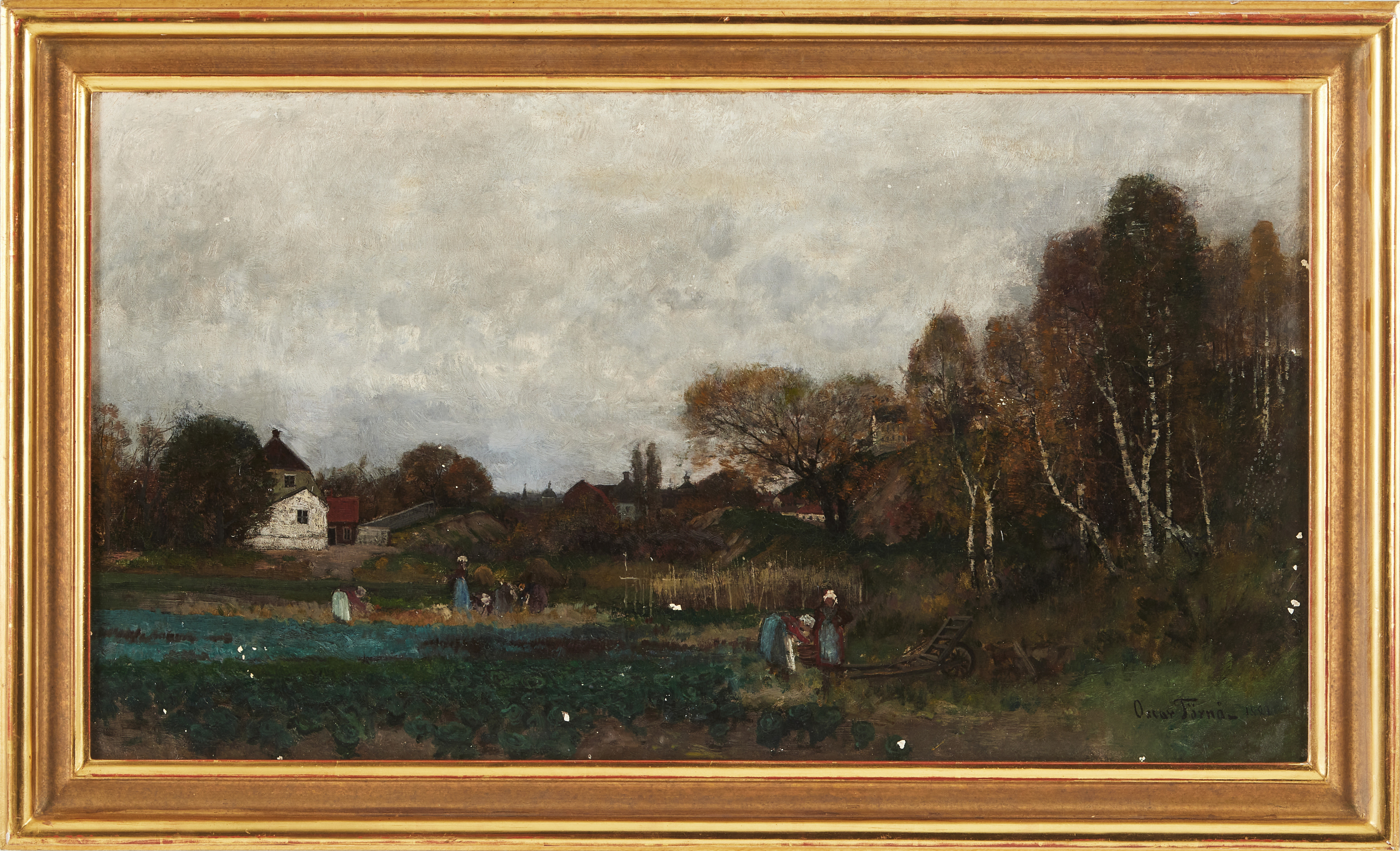 OSCAR TÖRNÅ. Höstlandskap, olja på duk, signerad.