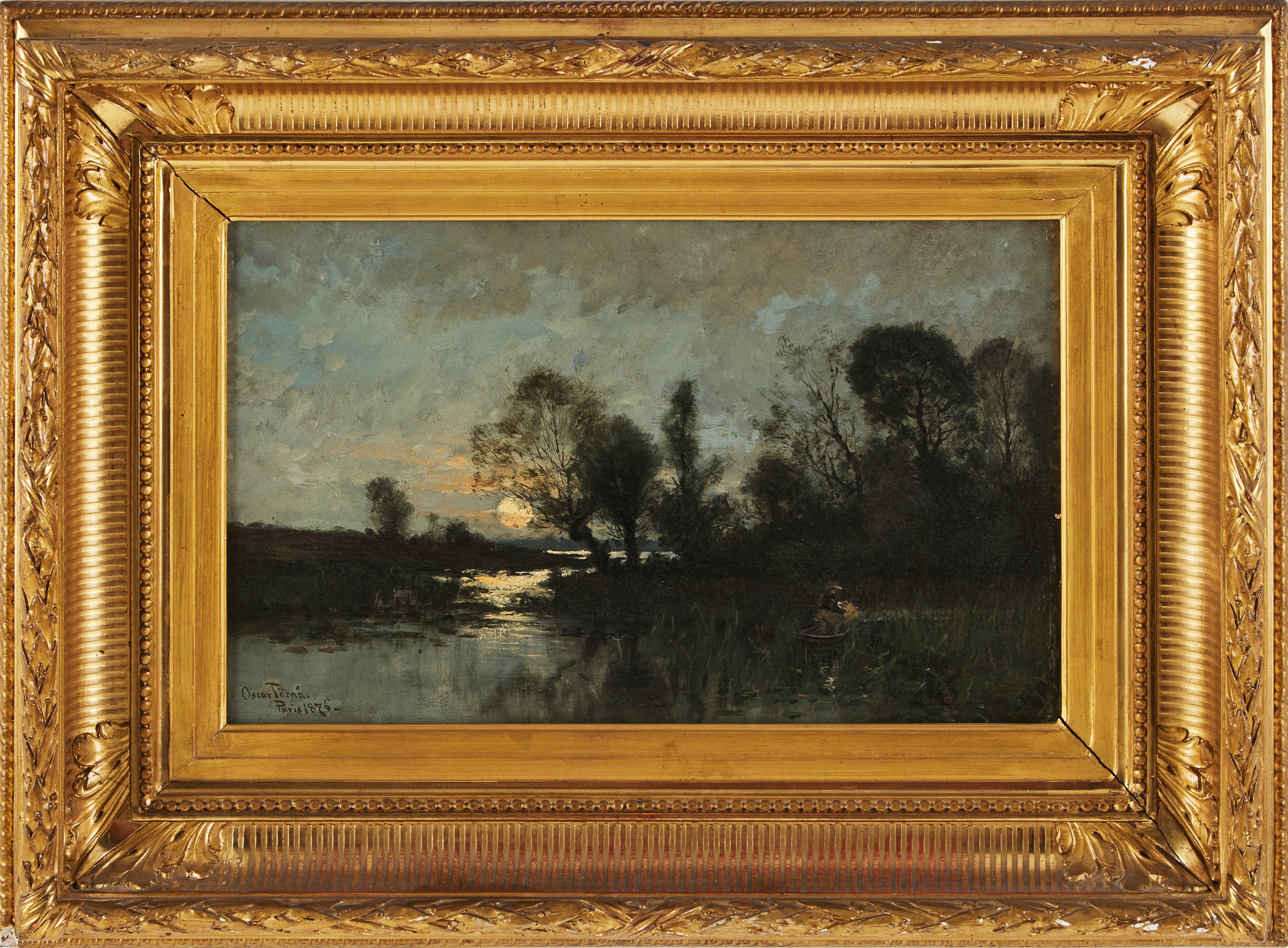 OSCAR TÖRNÅ (1842-1894). Motiv från Frankrike, olja på duk, signerad, daterad 1876.