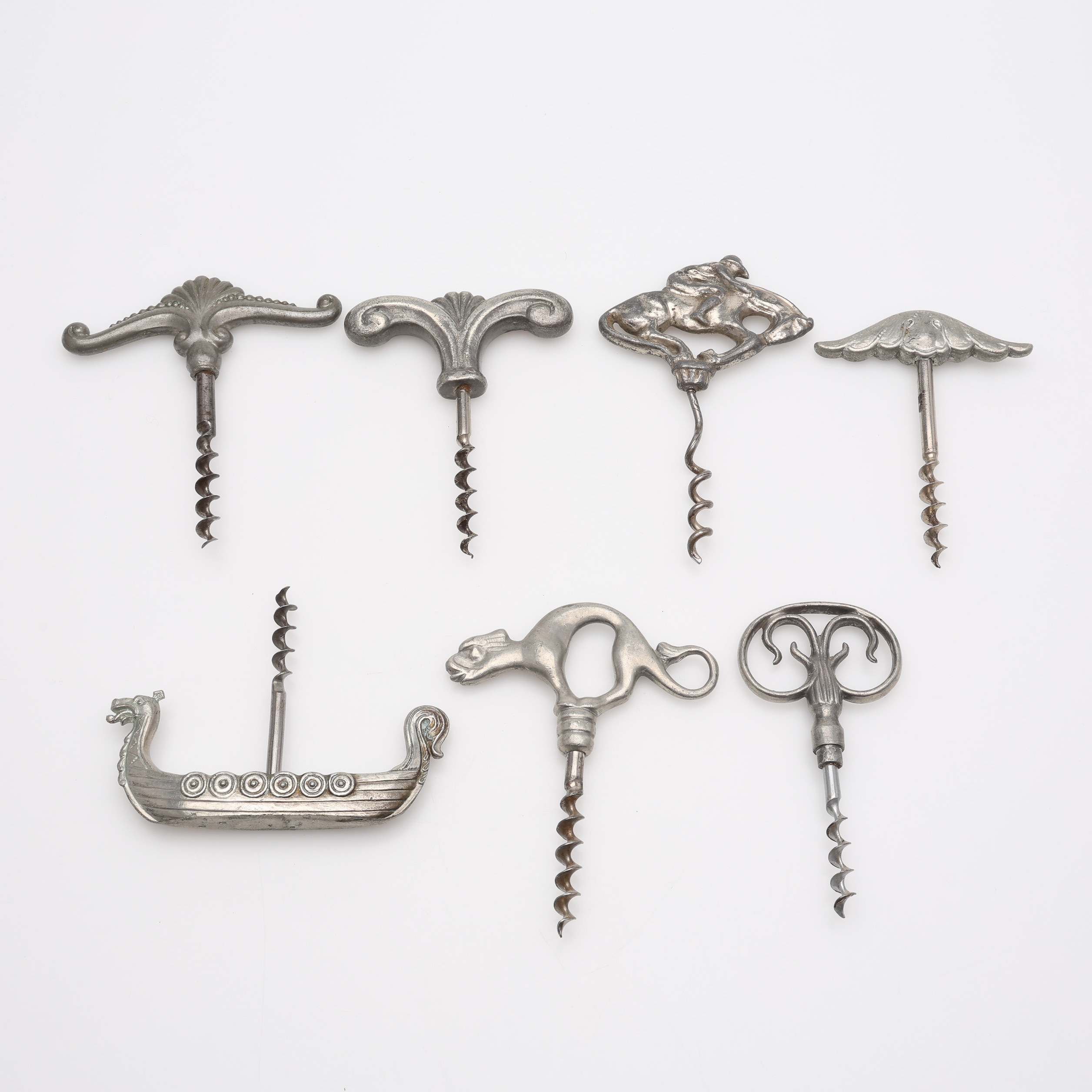 KORKSKRUVAR, 7 ST, huvudsakligen skandinaviska, 1930-50-tal.