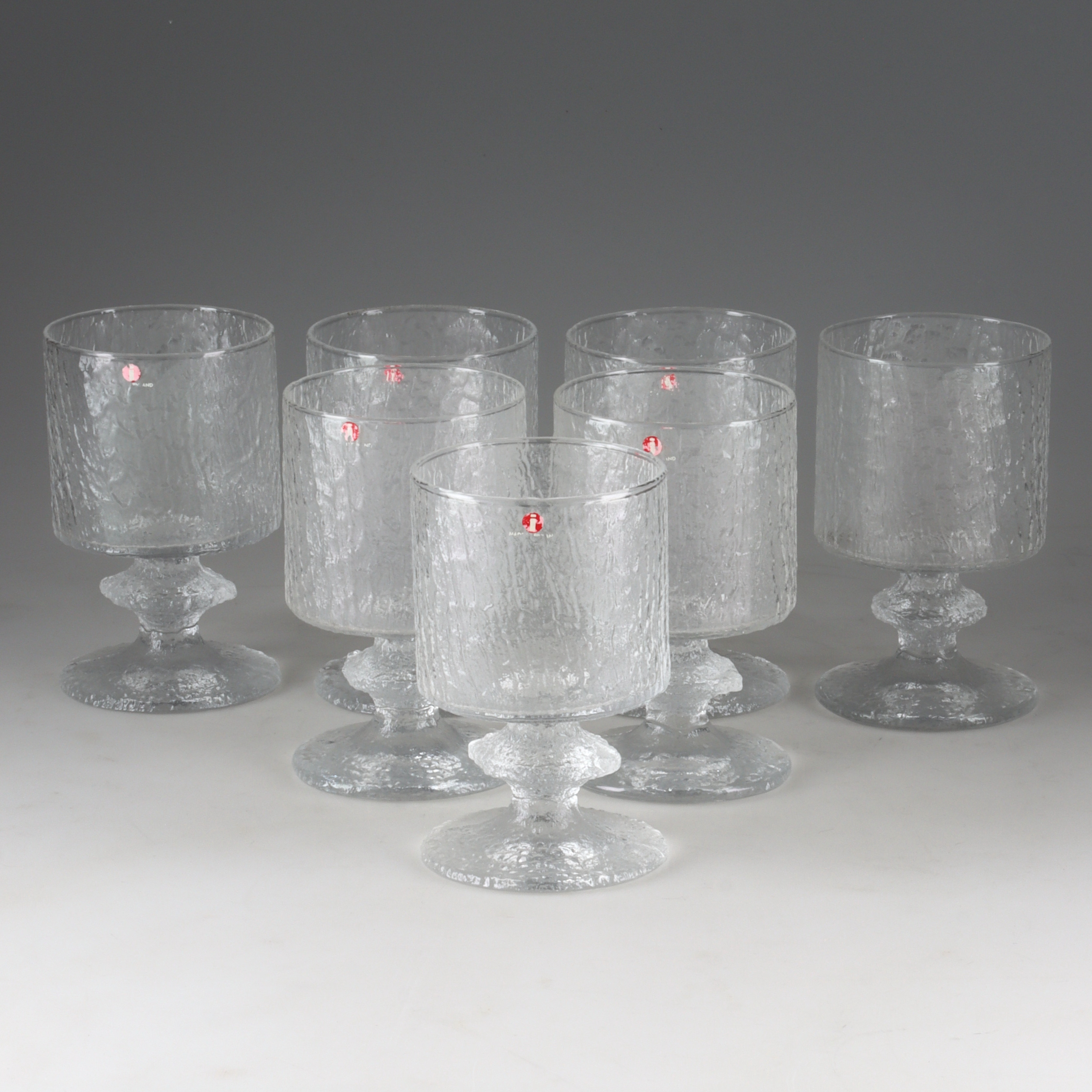 TIMO SARPANEVA. Vinglas, 7 st, "Senator", Iittala, Finland.