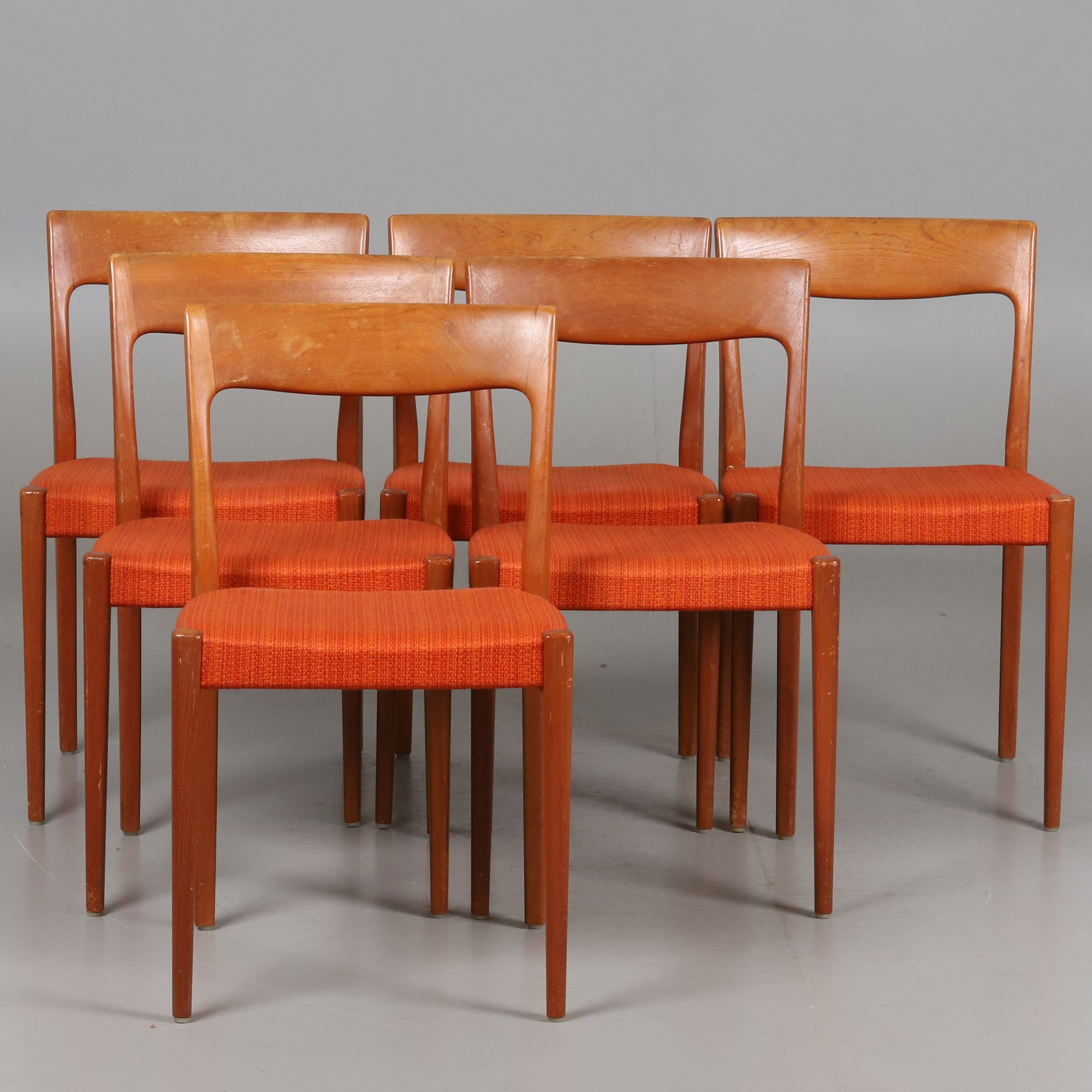 STOLAR. 6 st. Teak, Svegards, Markaryd, 1950/60-tal.