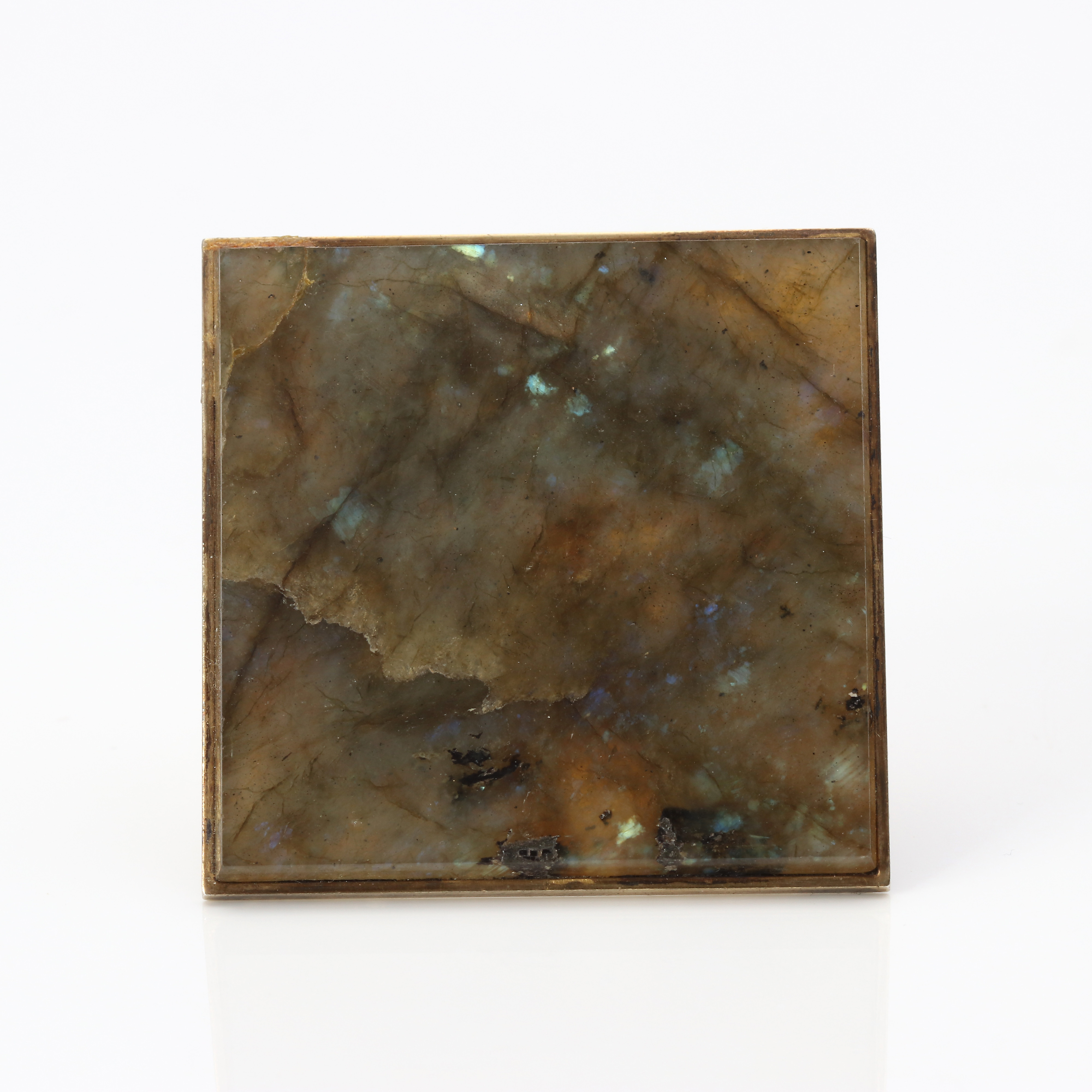 BROSCH/HÄNGE. Sterlingsilver med platta av labradorit, Smith Wolfgang Gessl, för Sigurd Persson, Stockholm 2002.