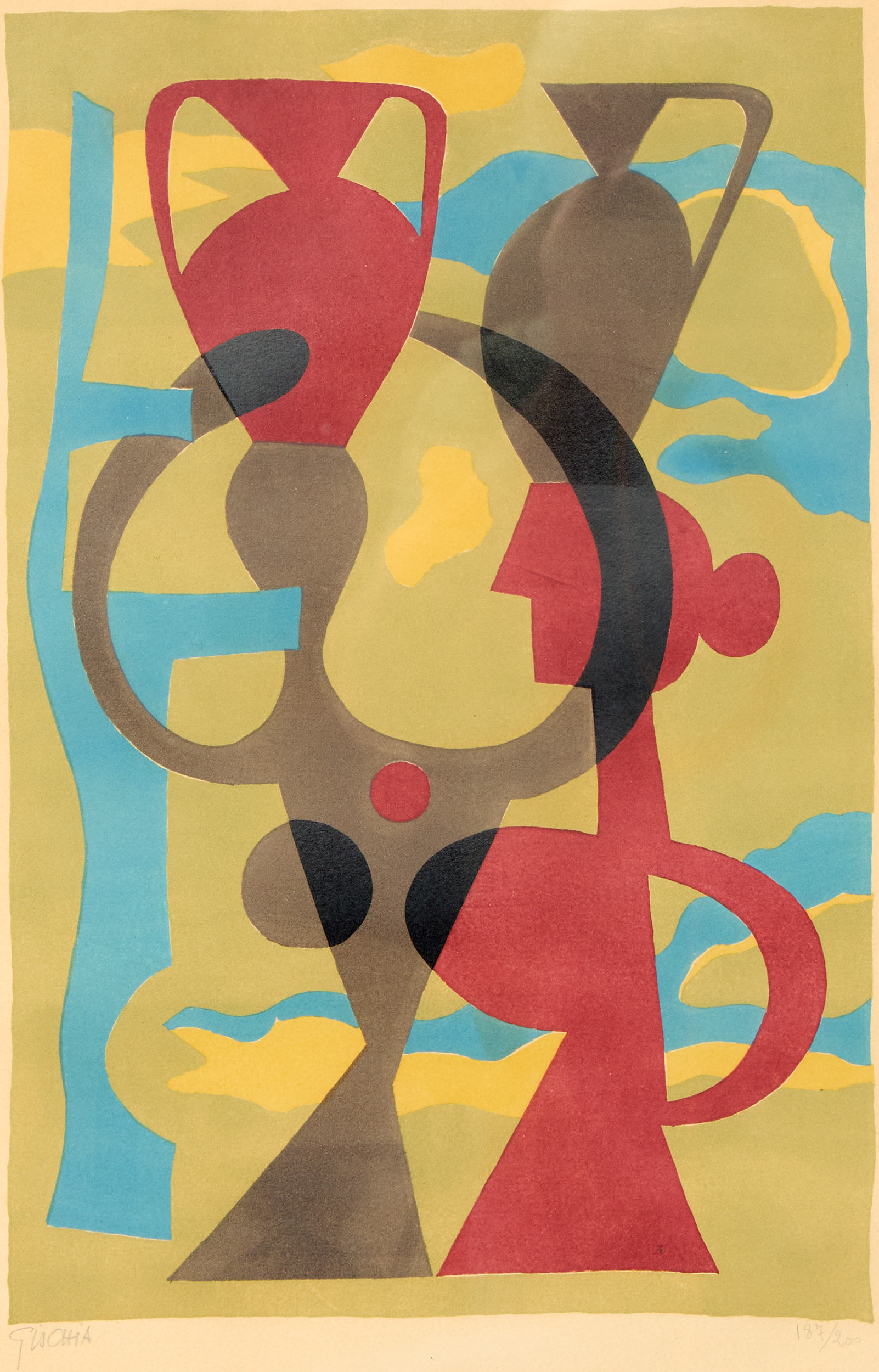 GUSTAVE SINGIER GISCHIA 1903-1991. "Femme à la cruche".