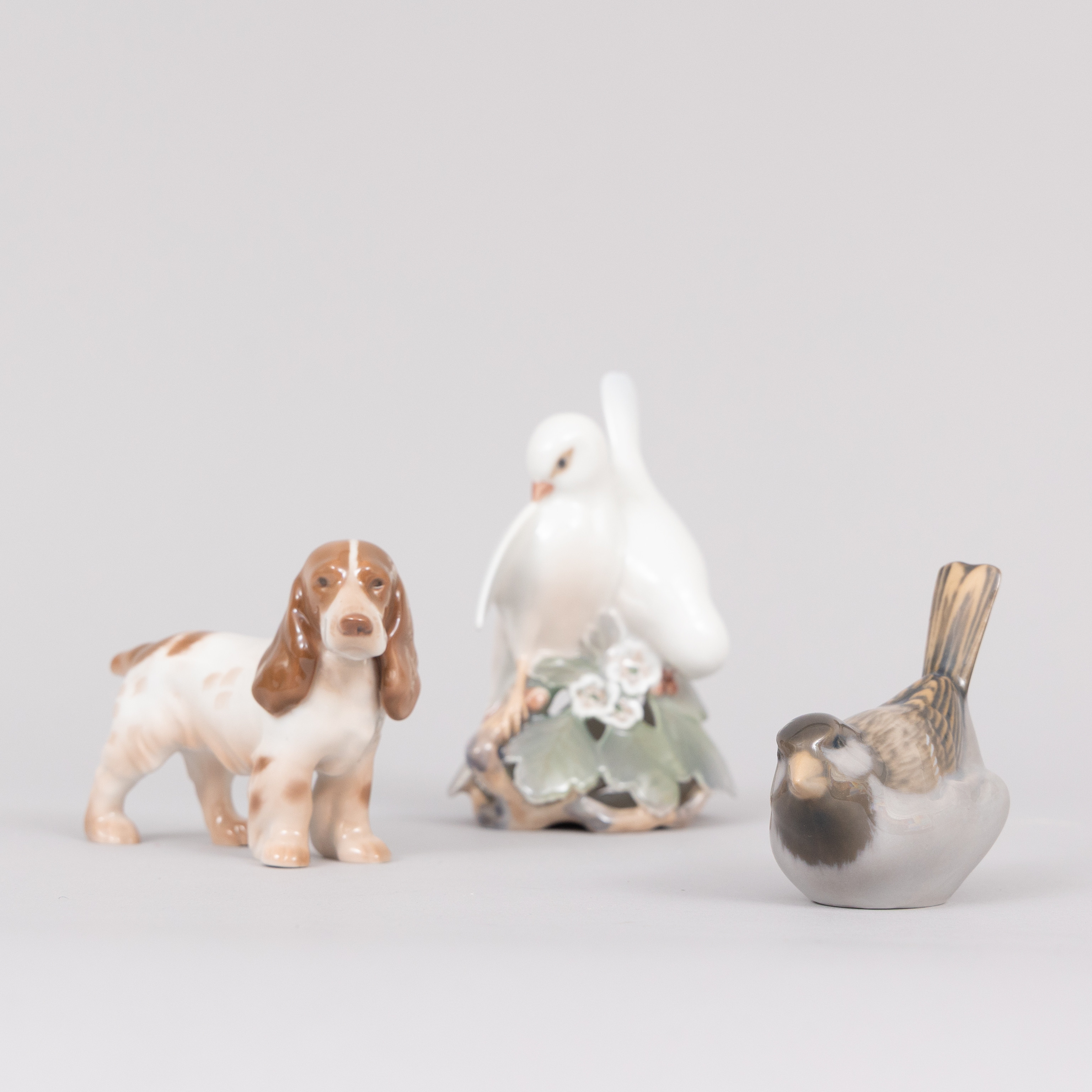 FIGURINER, 3 st, porslin, Royal Copenhagen och Bing & Grödahl.