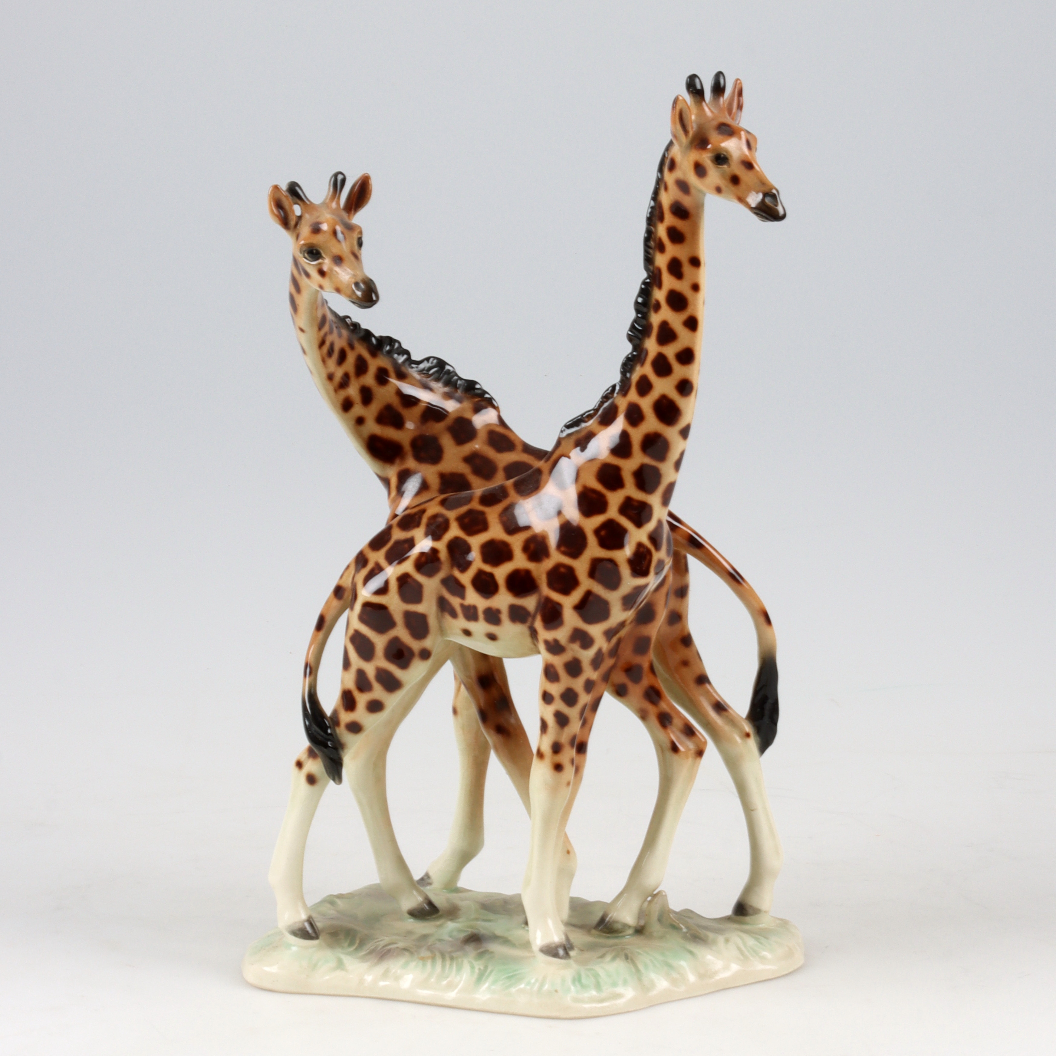 FIGURINGRUPP, Giraffer, porslin, Tyskland, 1900-tal.