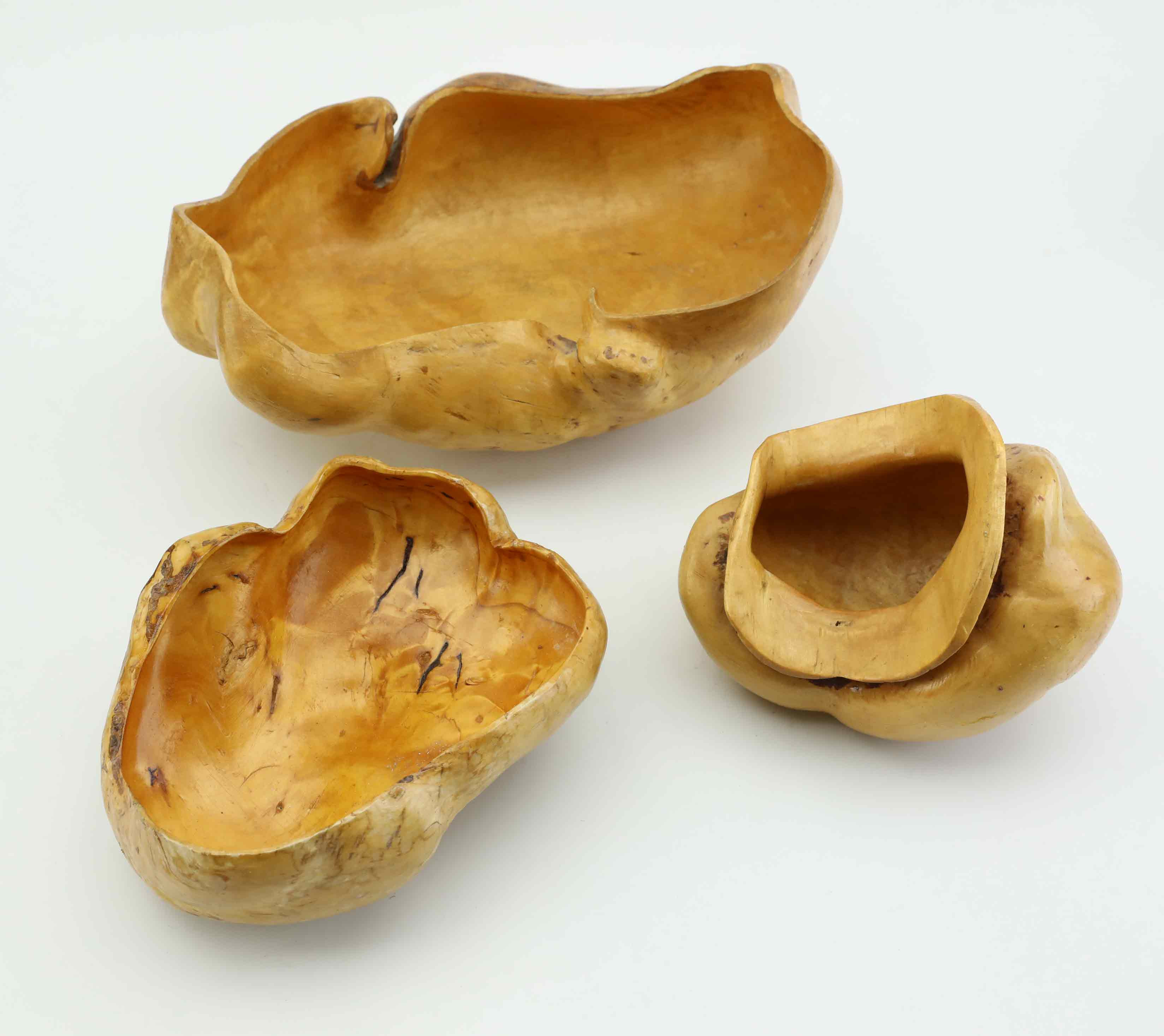 SKÅLAR, 3 st, vrilar, 1900-tal.