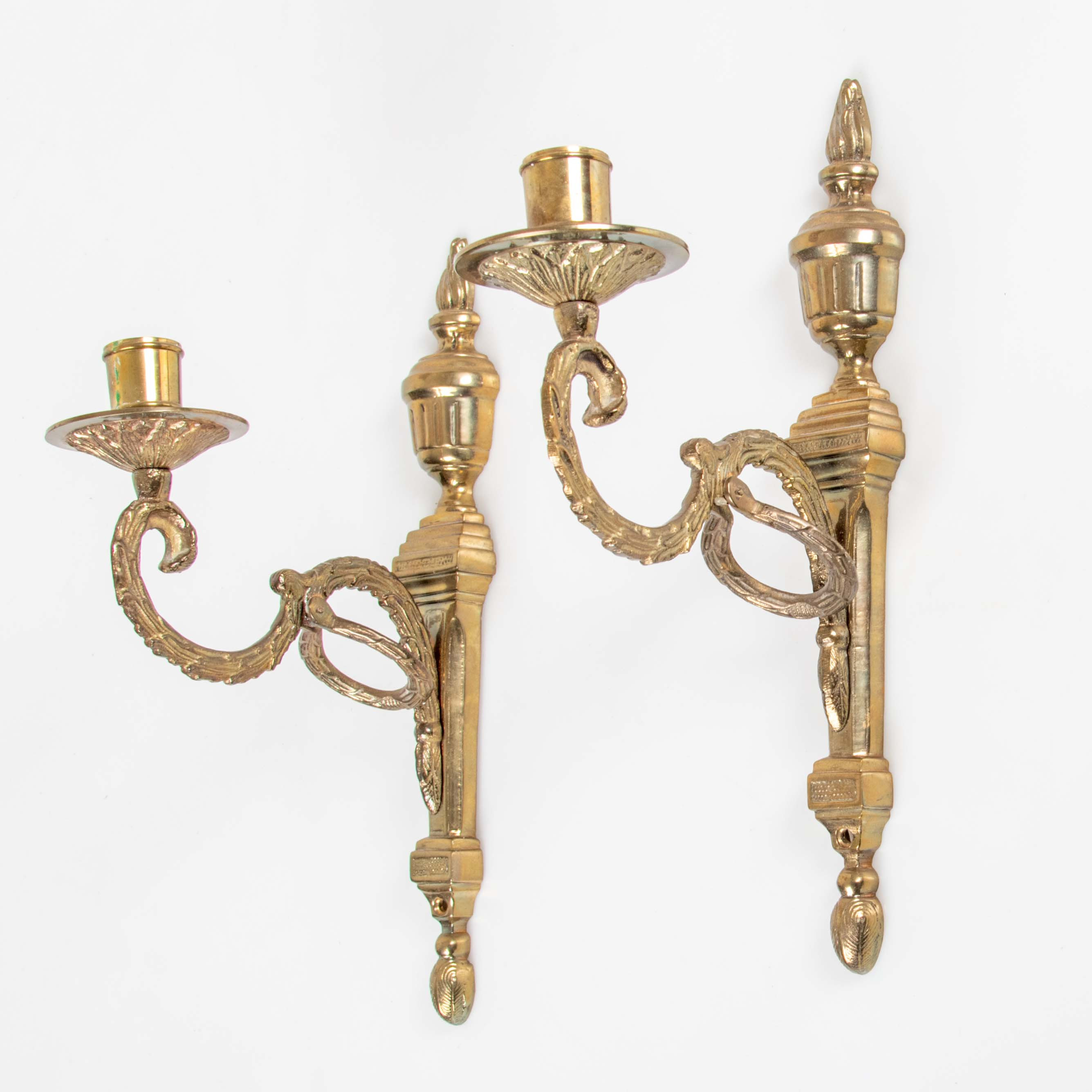 APPLIQUER, ett par, mässing, "Törne", IKEA:s 1700-talsserie / Riksantikvarieämbetet.