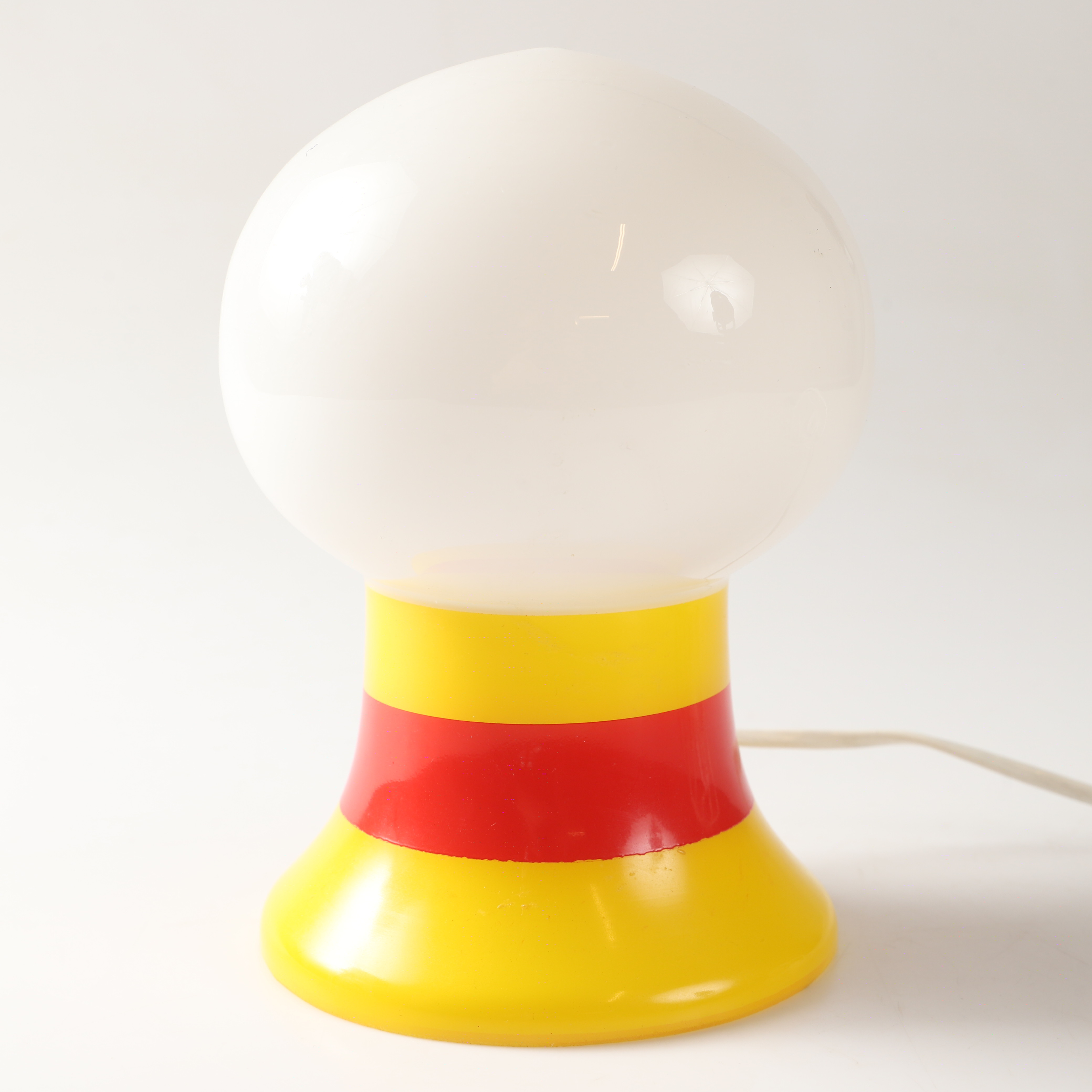 BORDSLAMPA, glas, 1960/1970-tal.