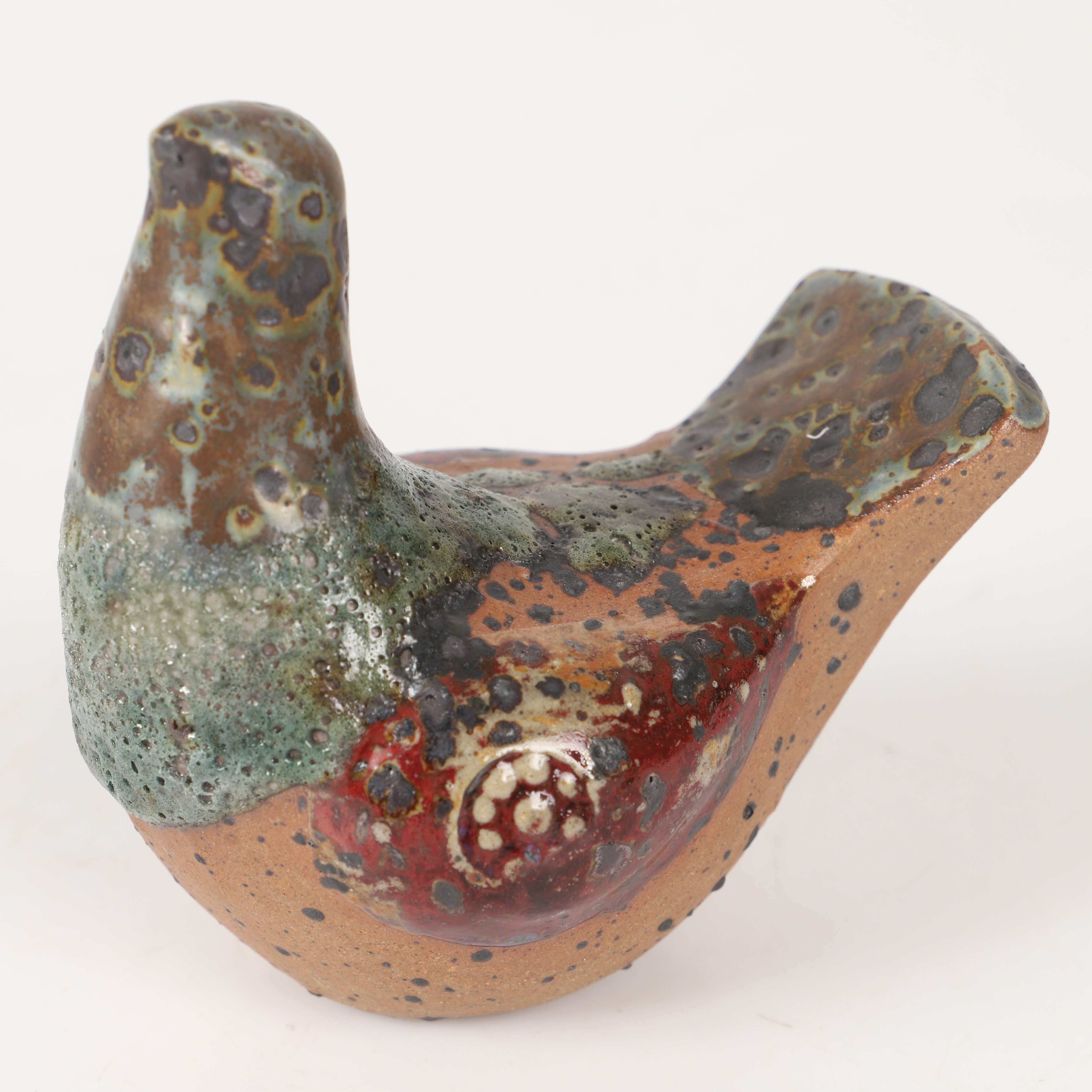 Figurin, fågel, keramik, Olle Måving, Arild.