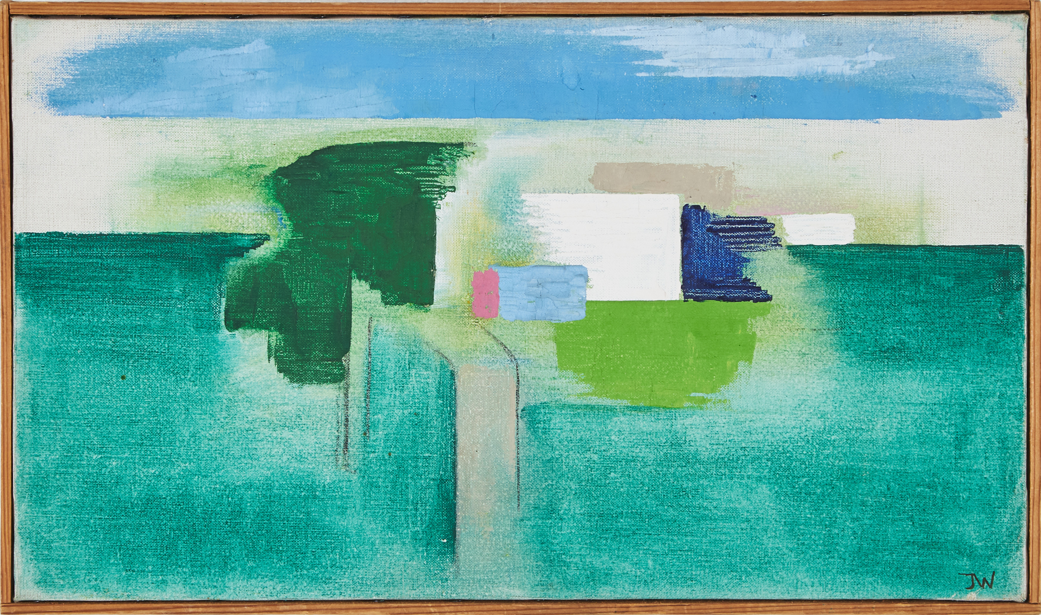 JOHAN WALDENSTRÖM ( 1926-1986) landskap 2 stycken, Österlen, oljemålningar på duk.