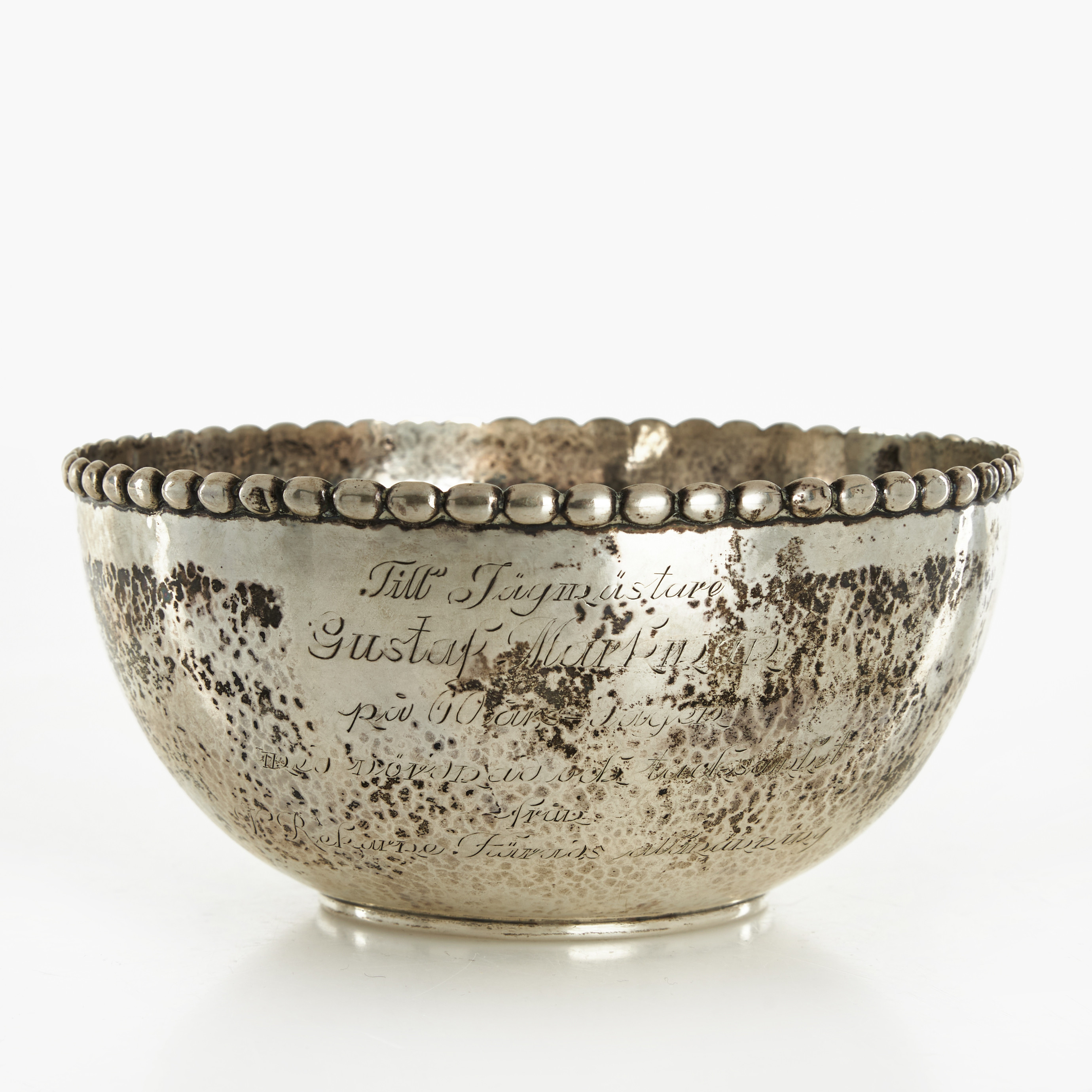 SKÅL, silver, hamrad yta, C.G. Hallberg, 1923, Stockholm.