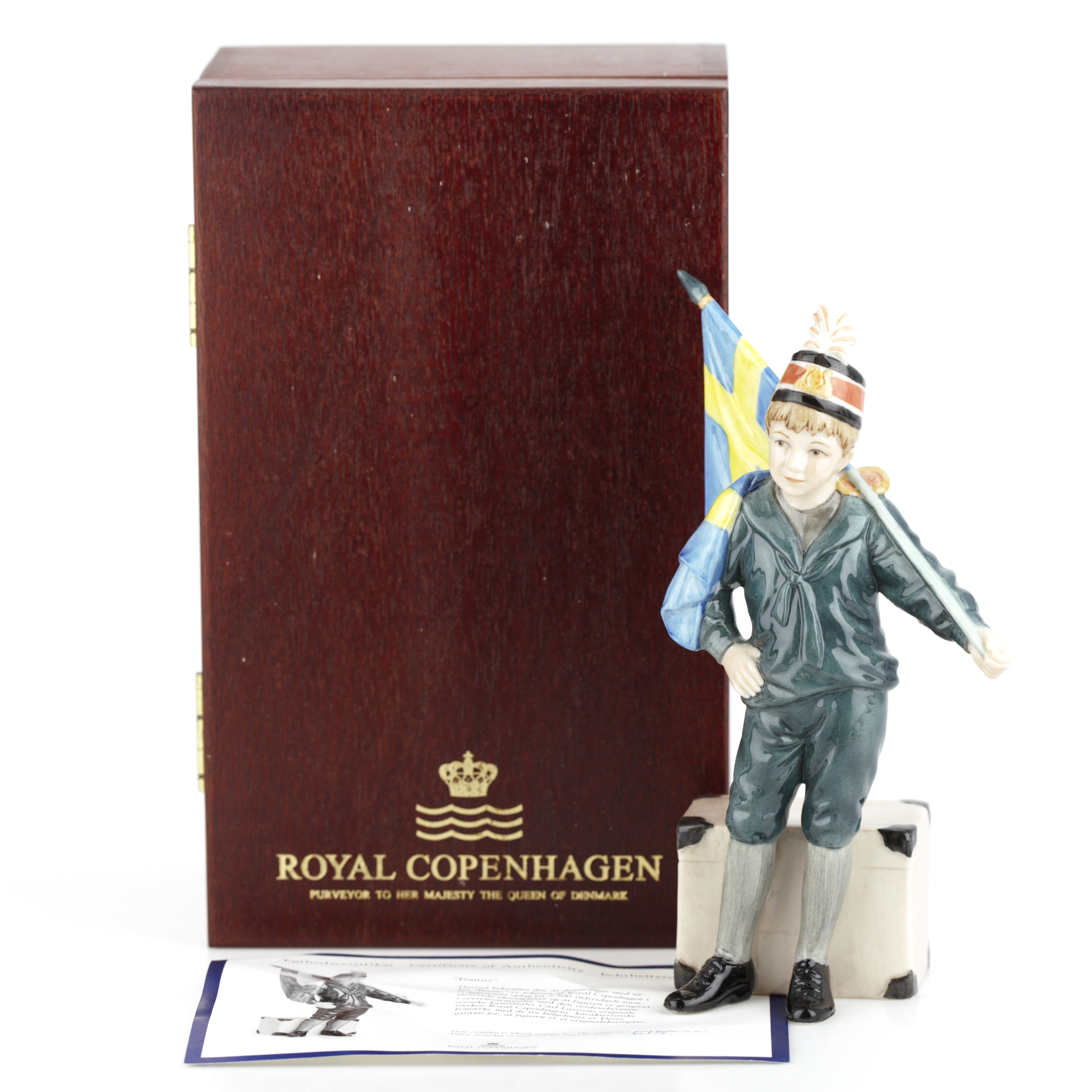 FIGURIN, "Pontus", eft. målad förebild av Carl Larsson, nr 619, Royal Copenhagen.