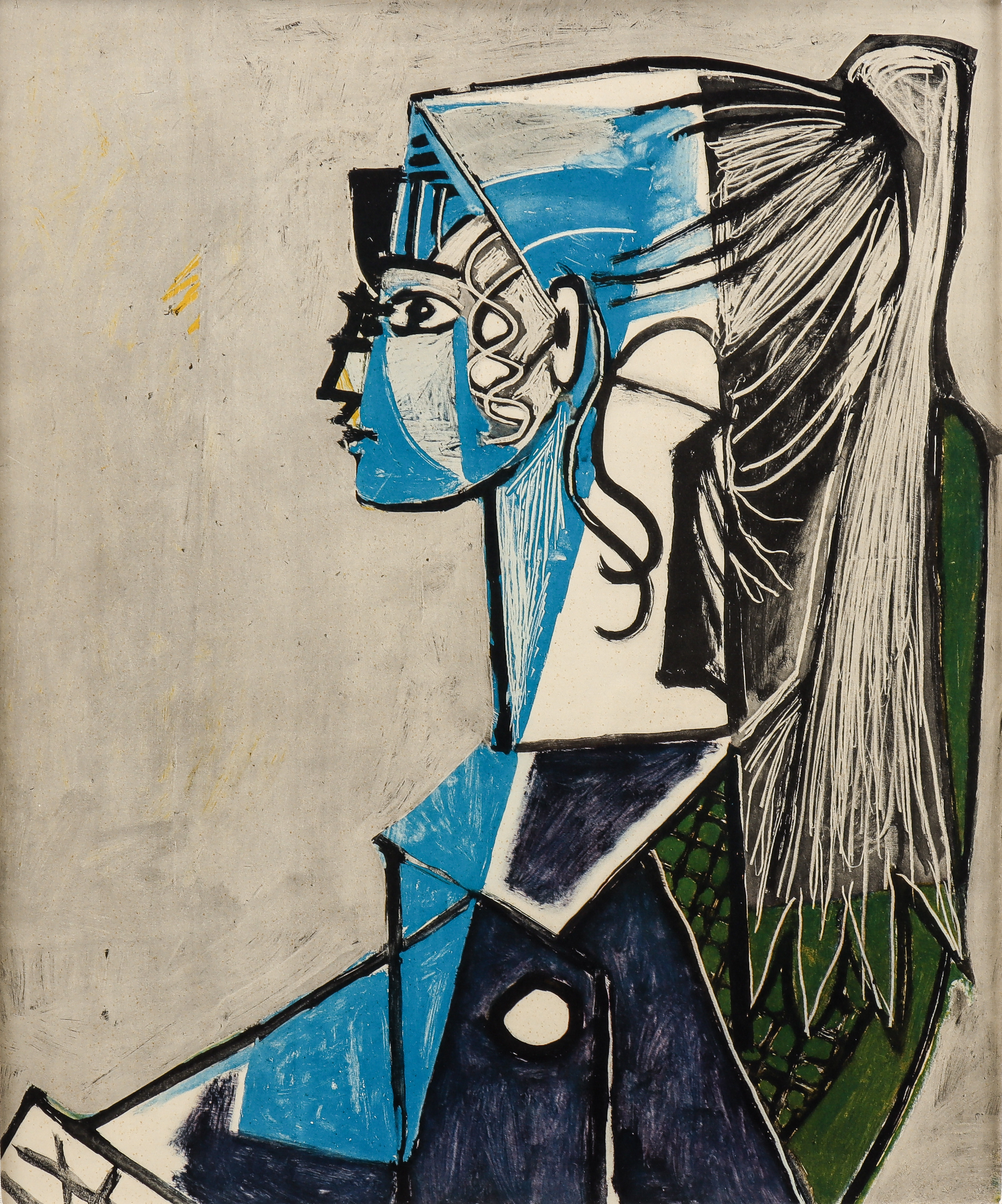 PABLO PICASSO. EFTER. "Portrait de Jeune Femme (Sylvette XIII)".