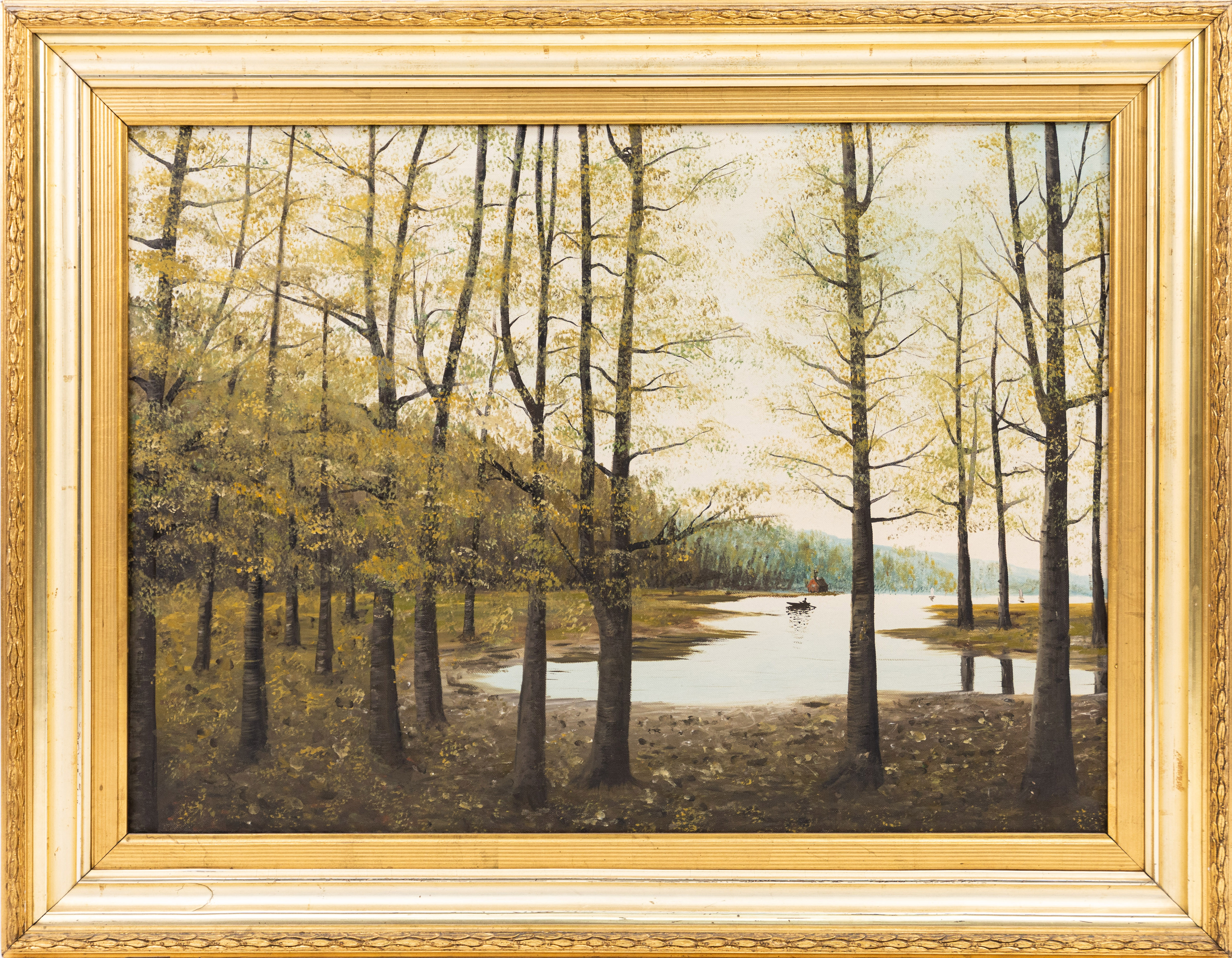 OIDENTIFIERAD KONSTNÄR. olja på duk, Sjömotiv.