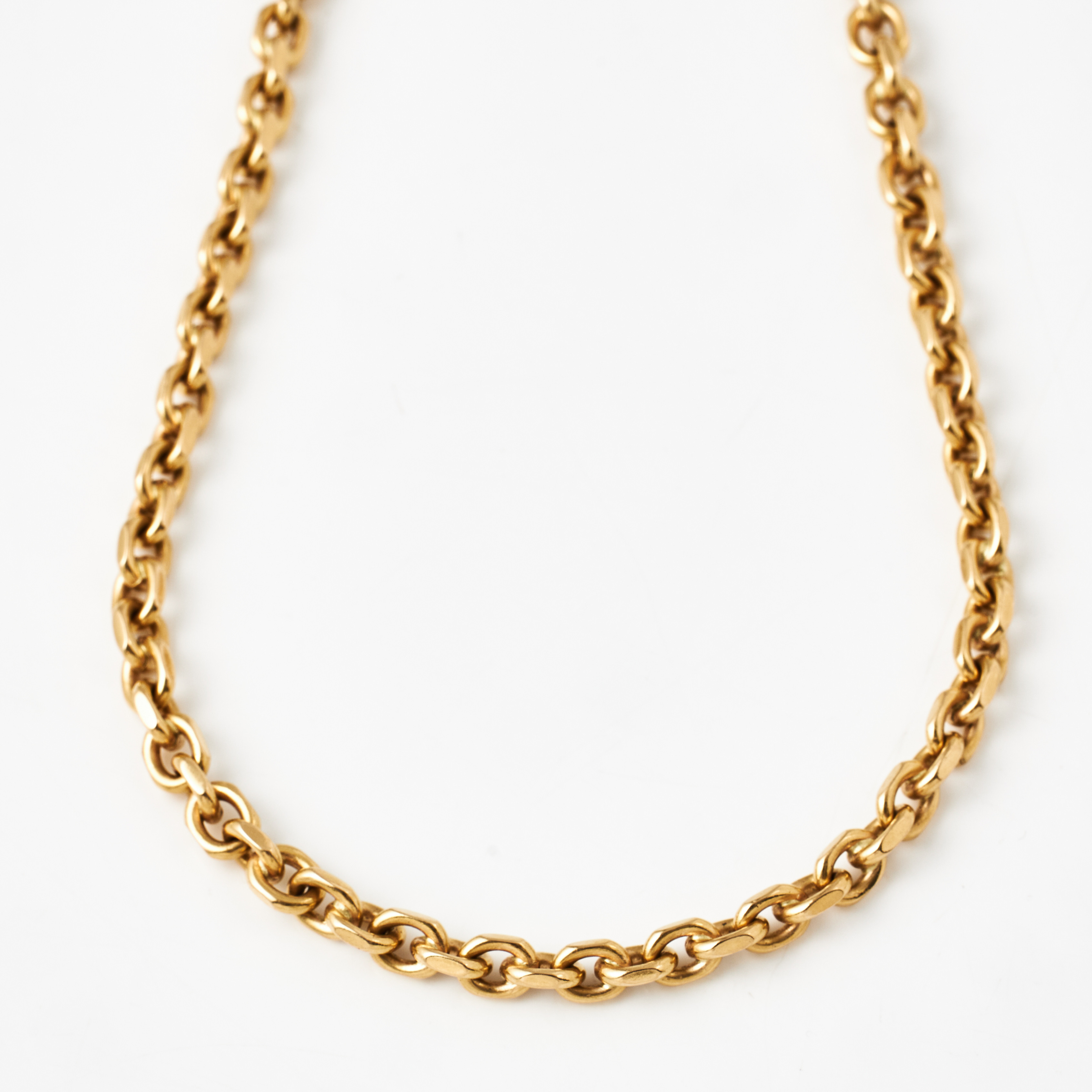 COLLIER, 18K guld, ankarlänk, Stockholm 1980.