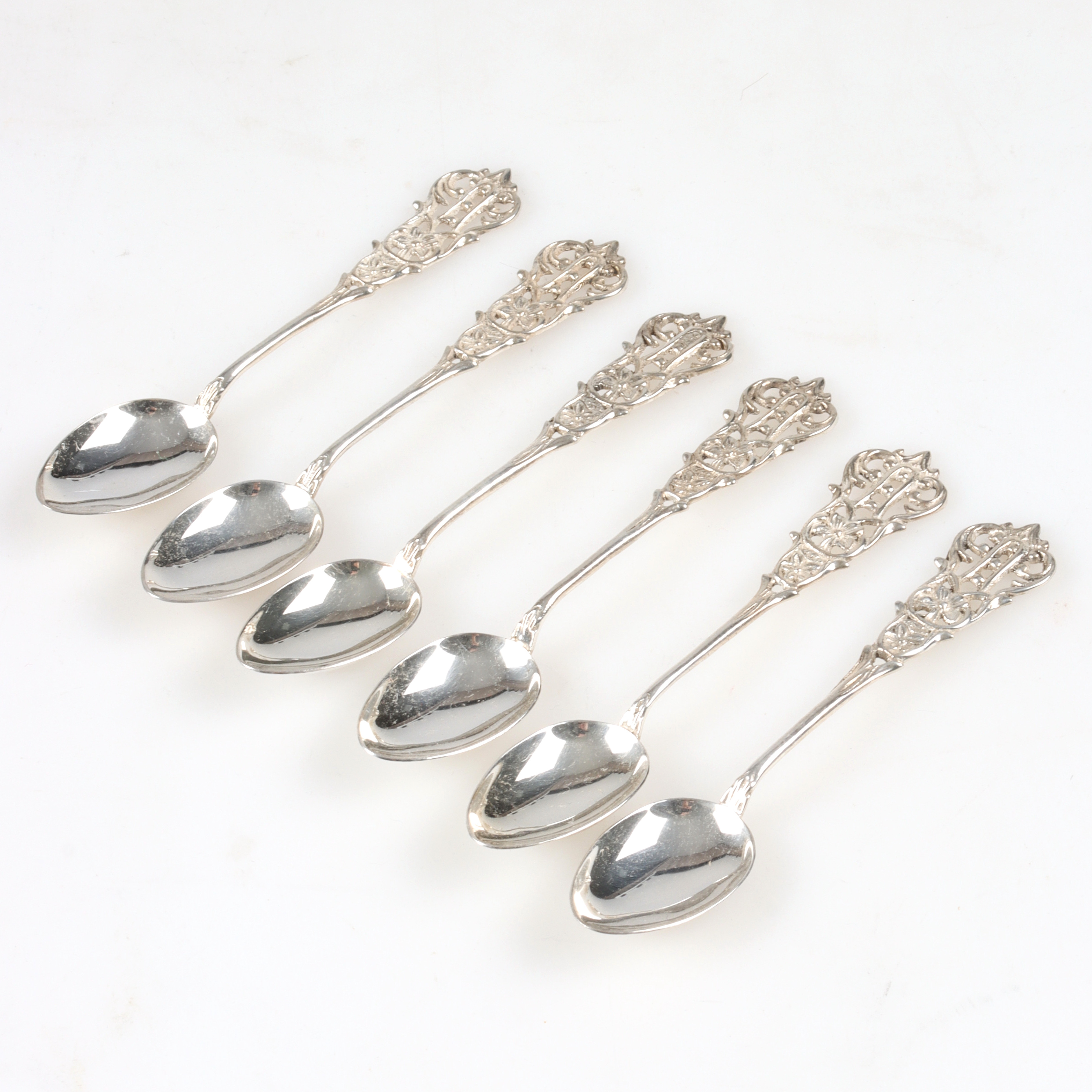 MOCKASKEDAR, 7 st, silver, GEWE, 1900-tal.