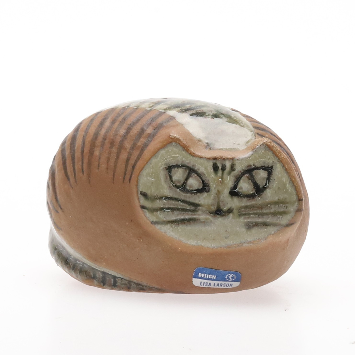 LISA LARSON. Figurin, "Katt", stengods, ur serien "Lilla zoo", Gustavsberg.