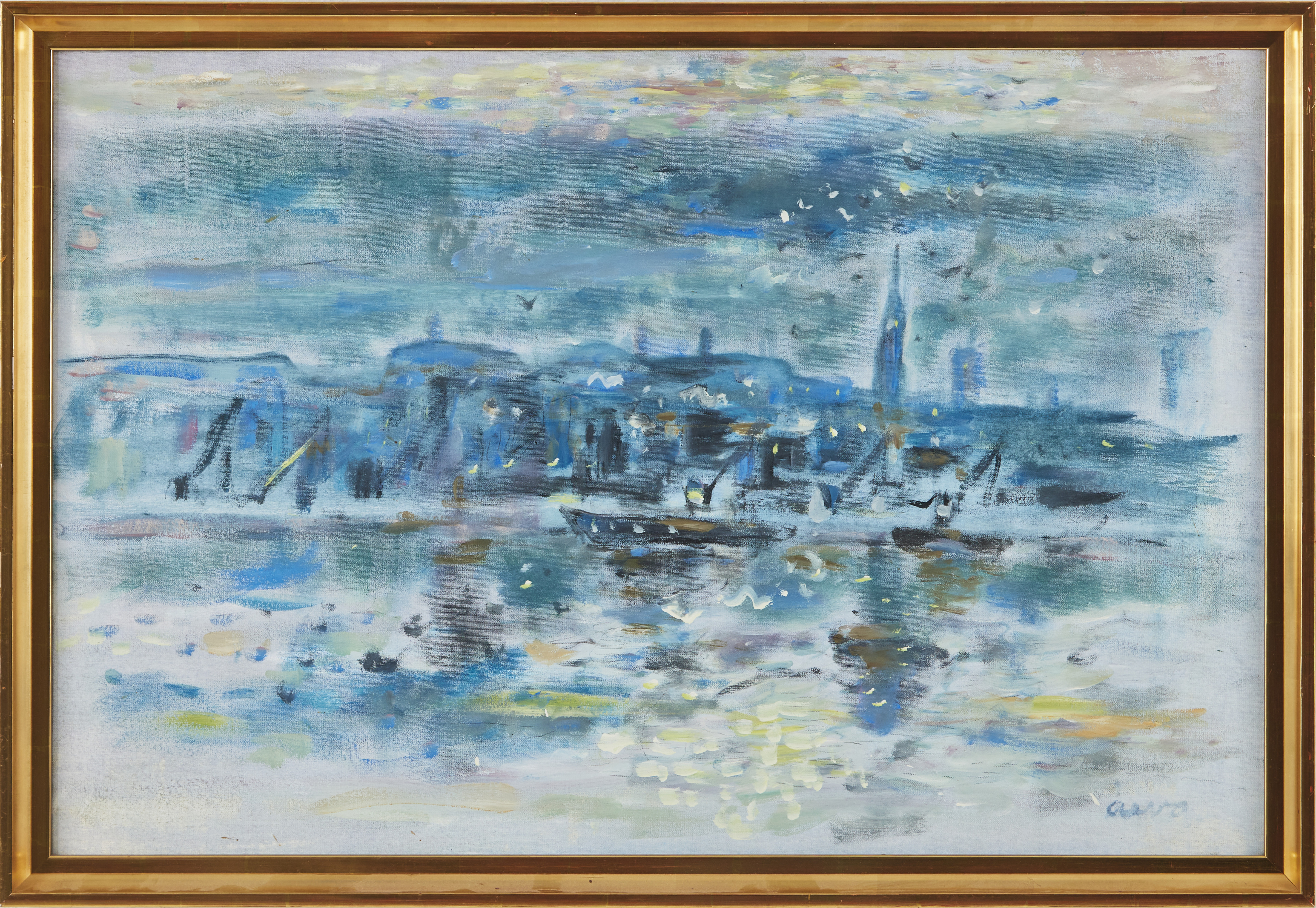 ÅKE W. ANDERSSON (1922-1988). "Skärgården", olja på duk, monogramsignerad och daterad a tergo 1970.