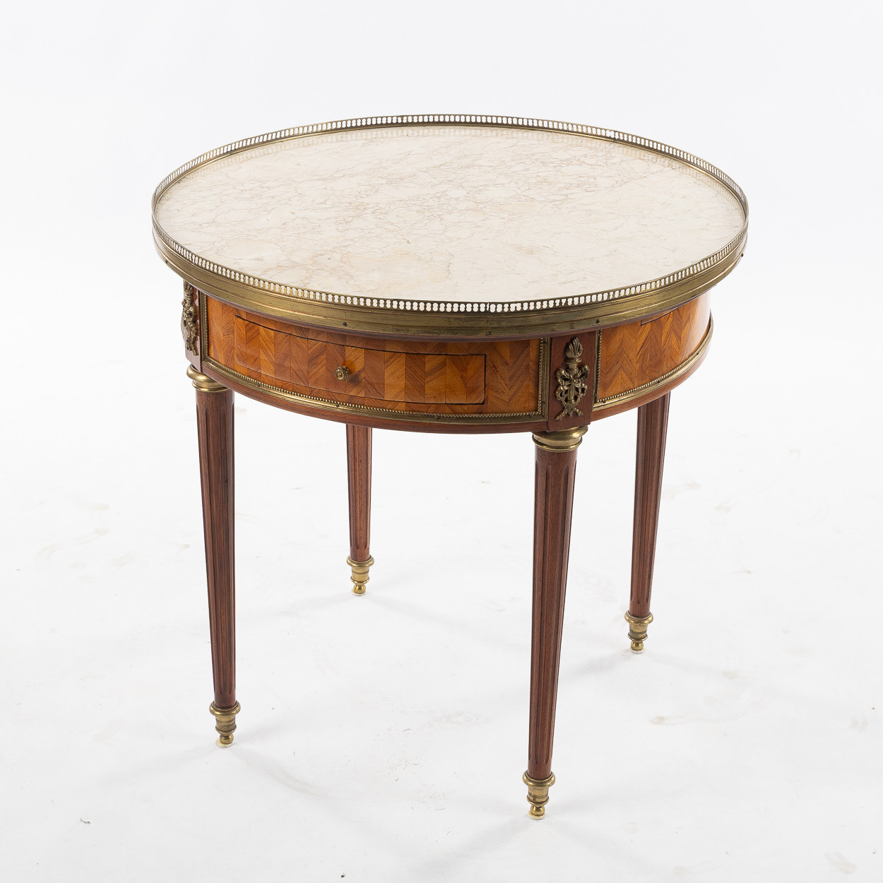 SALONGSBORD, Louis XVI-stil, med marmorskiva, 1900-talets mitt.