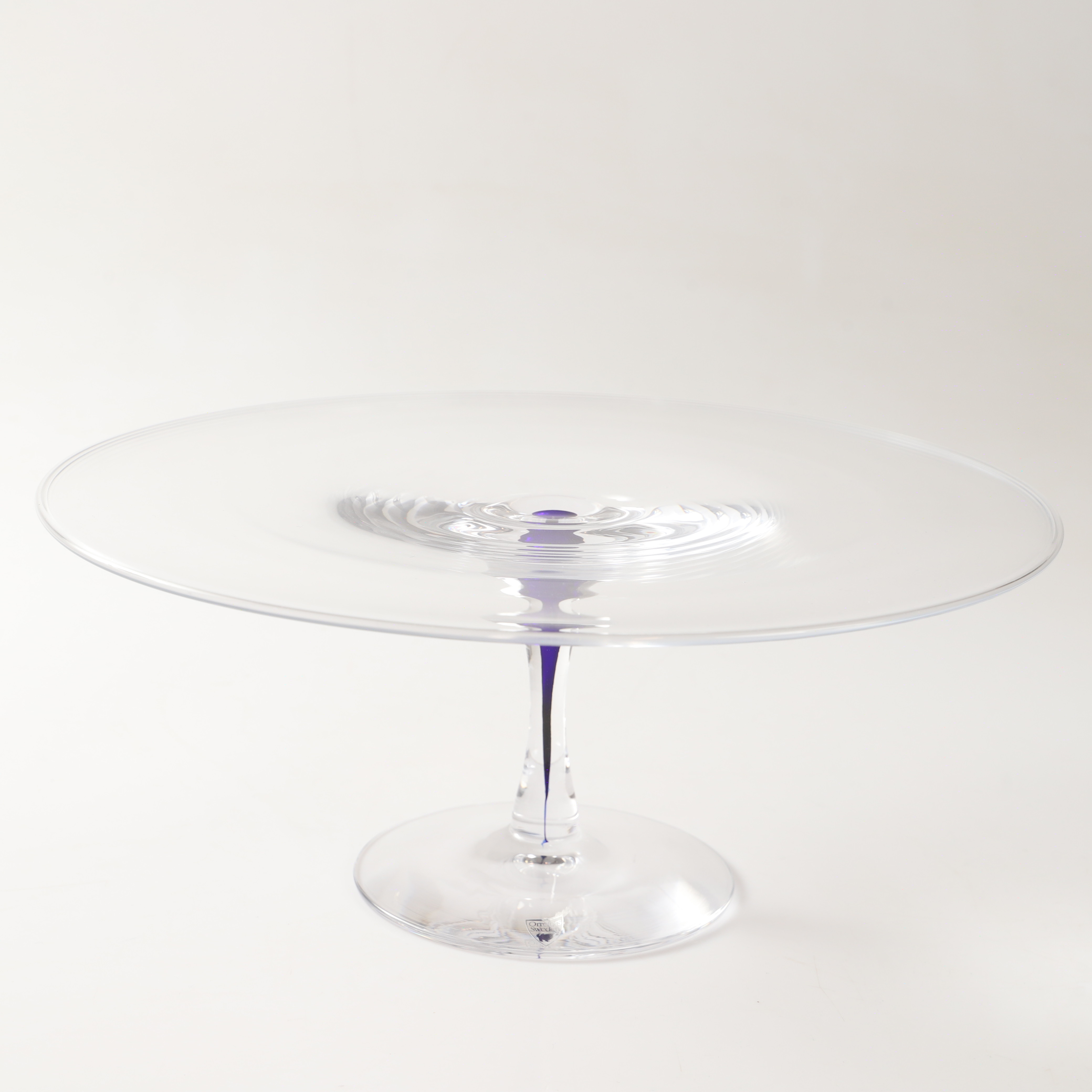 ERIKA LAGERBIELKE. Tårtfat, "Intermezzo", glas, Orrefors.