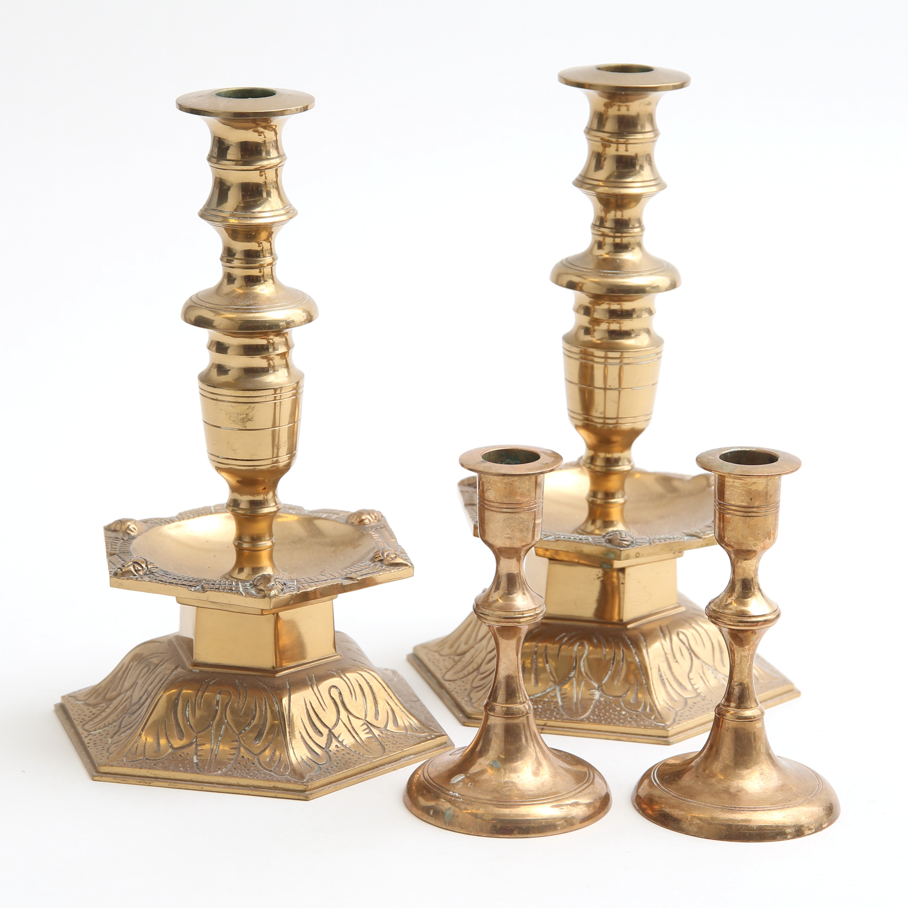 LJUSSTAKAR, 4 st malm, 1900-tal.