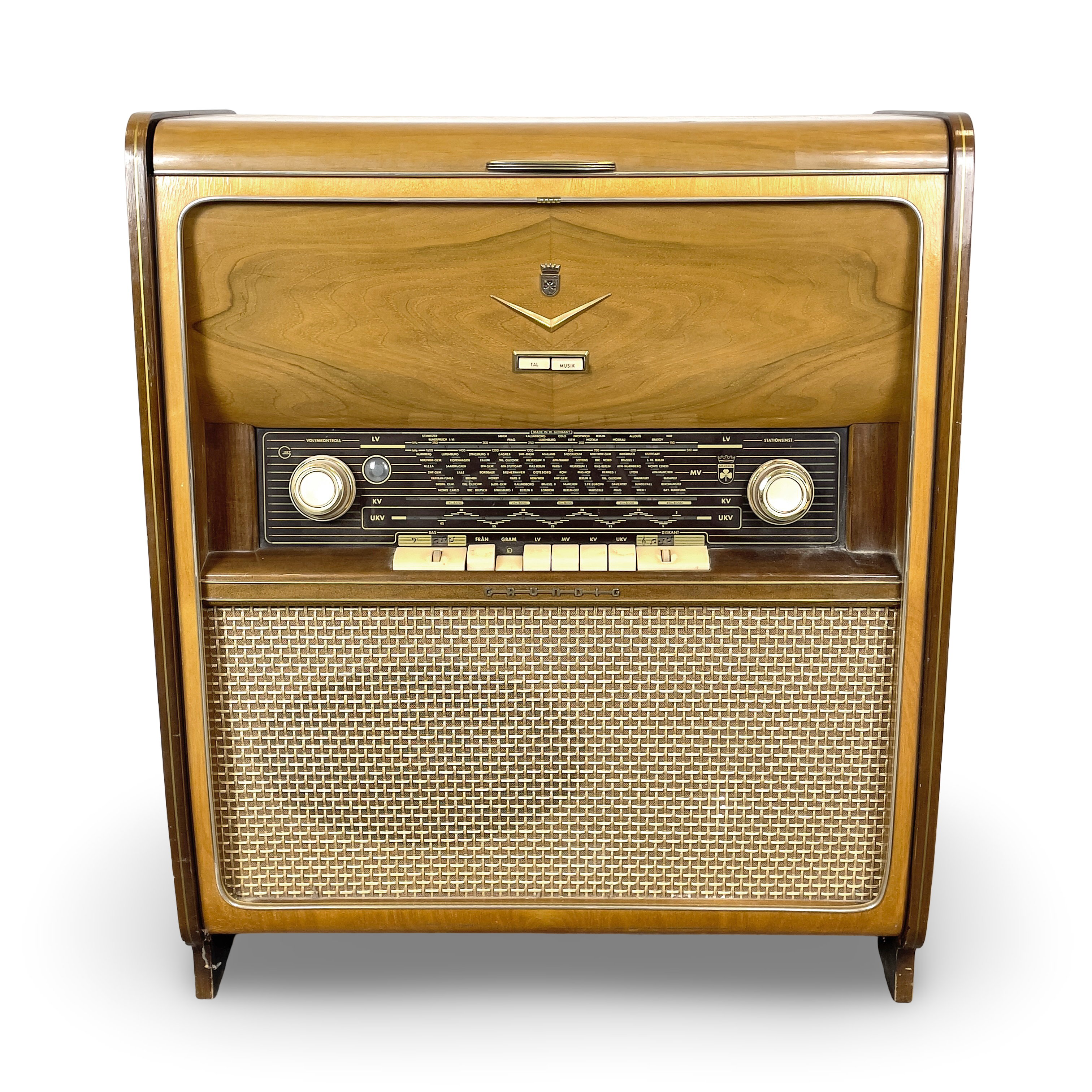 RADIOMÖBEL med skivspelare, Grundig, 7000/S, 1950/60-tal.