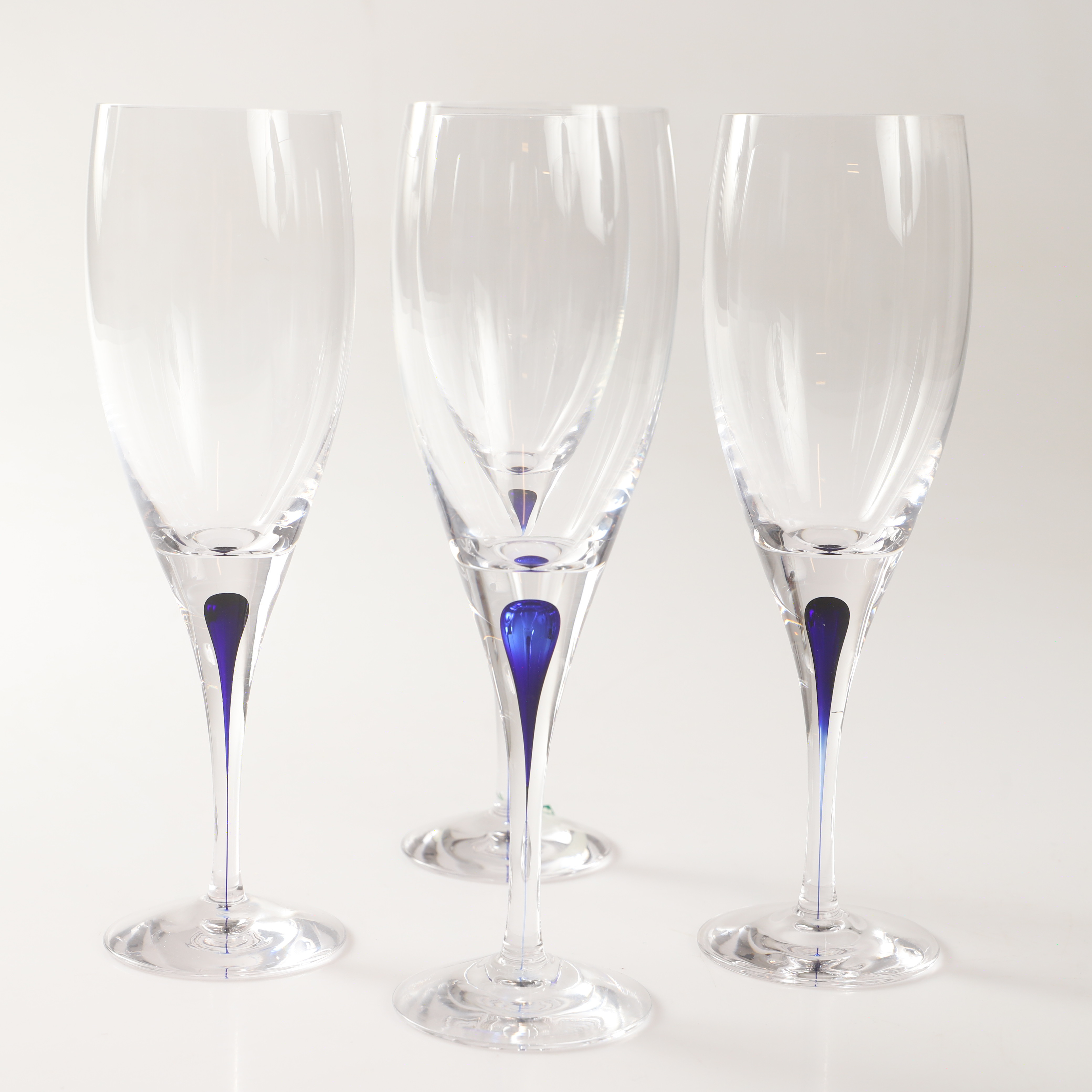 ERIKA LAGERBIELKE. Rödvinsglas, 4 stycken, "Intermezzo", glas, Orrefors.