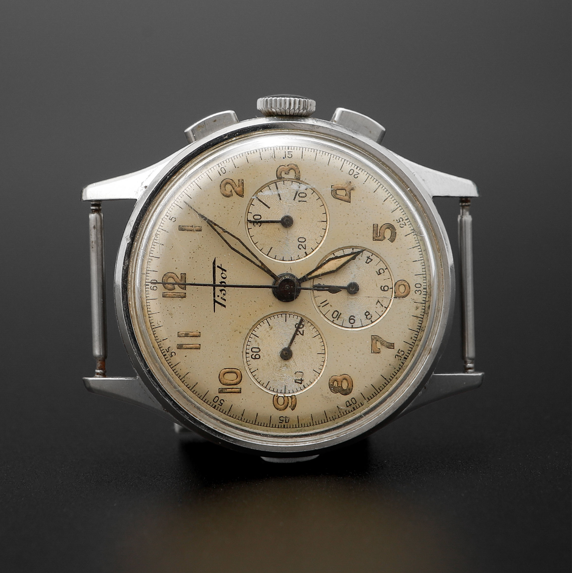 ARMBANDSUR, Tissot, kronograf, stål, ca 1945.