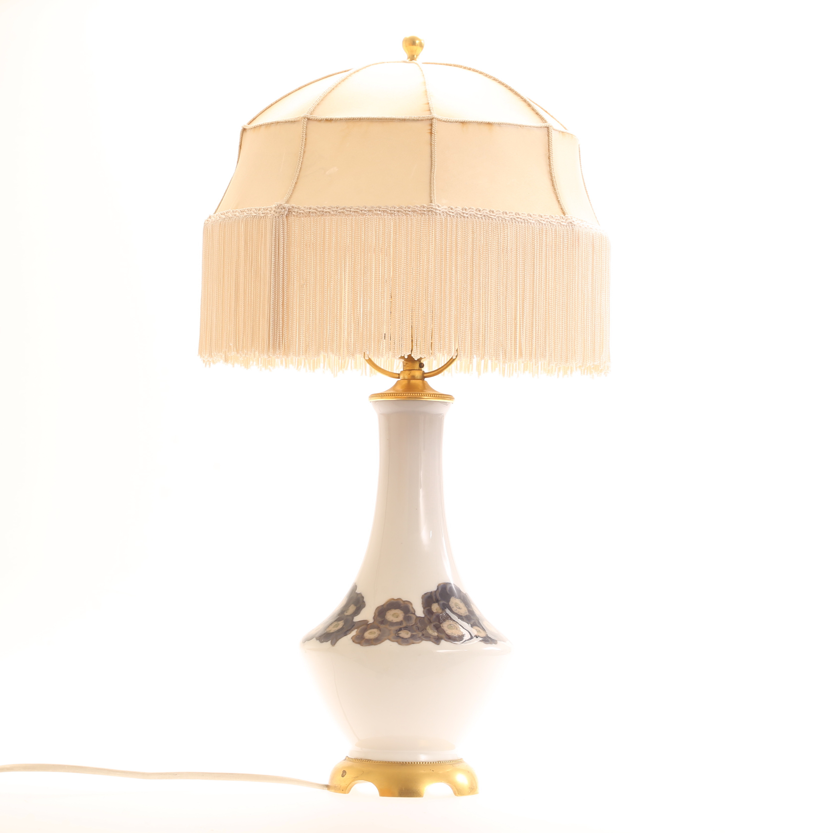 BORDSLAMPA, porslin och mässing.
