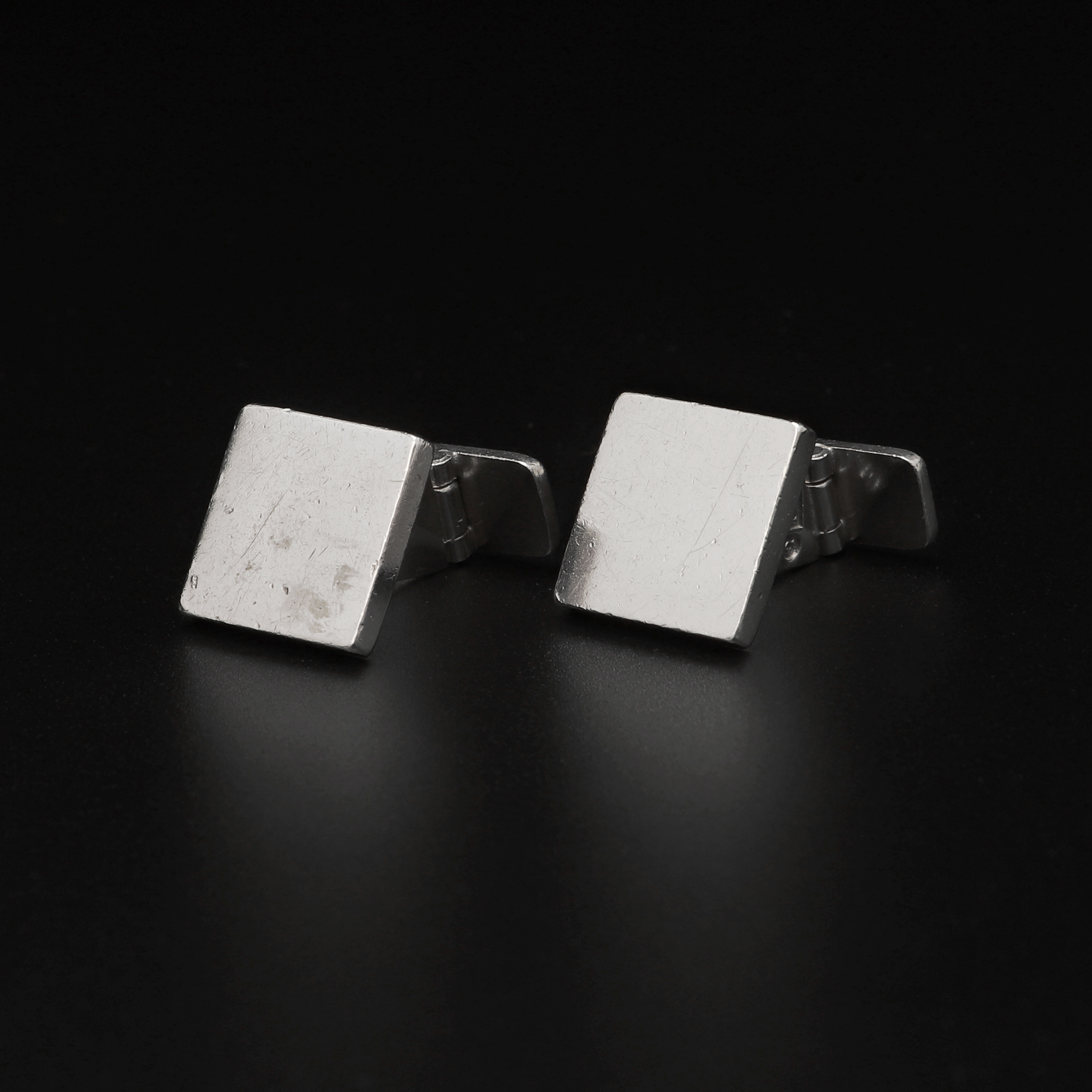 KARL-INGEMAR JOHANSSON. Manschettknappar, 1 par, silver, Göteborg, 1964.