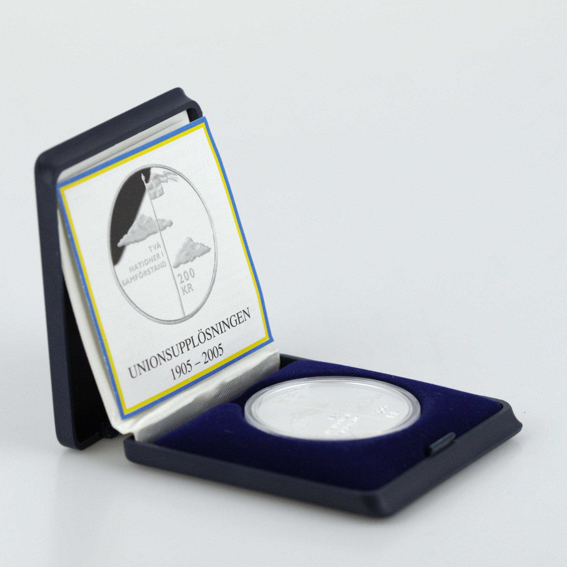 MYNT, sterlingsilver, Unionsupplösningen mellan Sverige och Norge 1905-2005, Sveriges Riksbank.