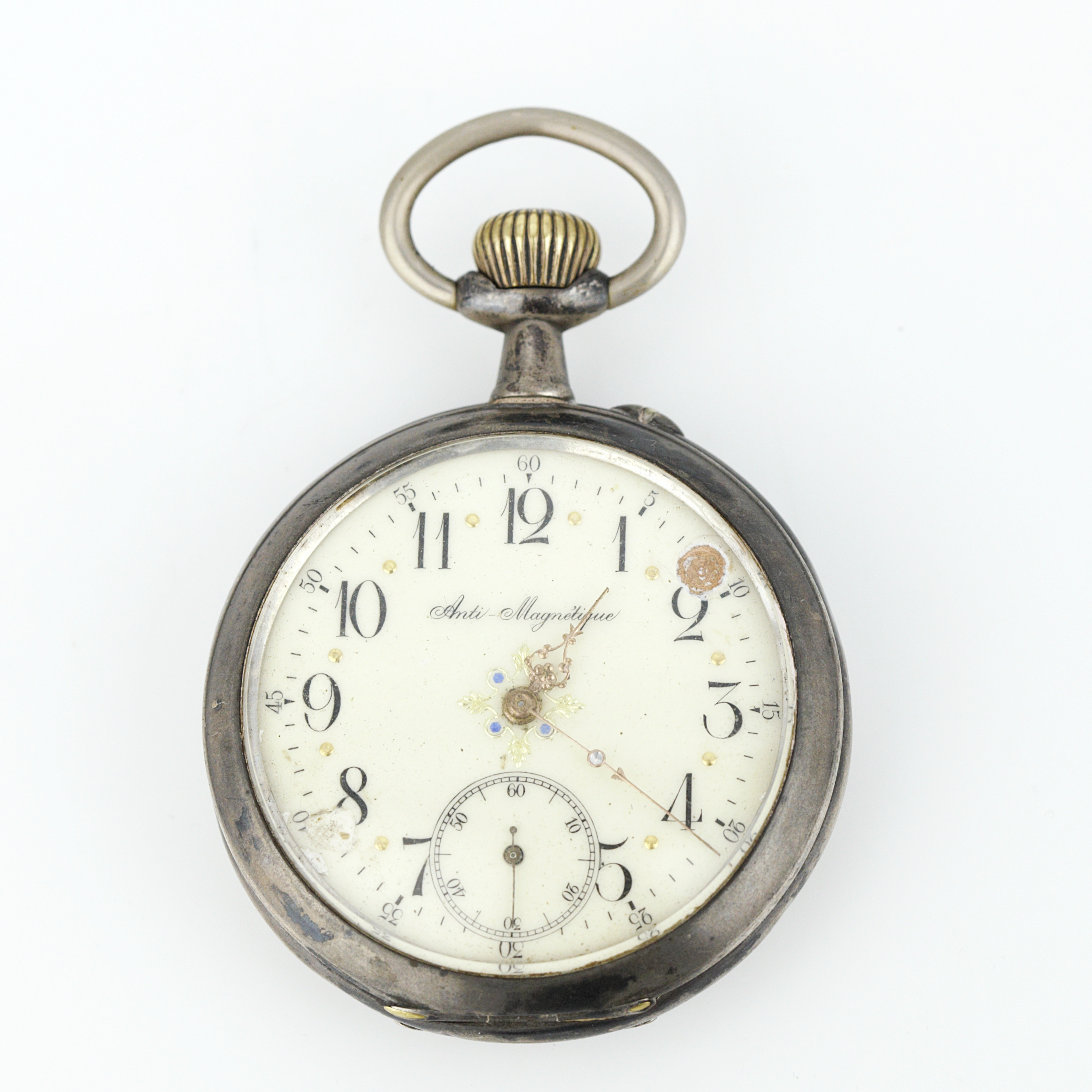 FICKUR, silver, subsekund, anti-magnetique, remontoir, förra sekelskiftet, Schweiz.