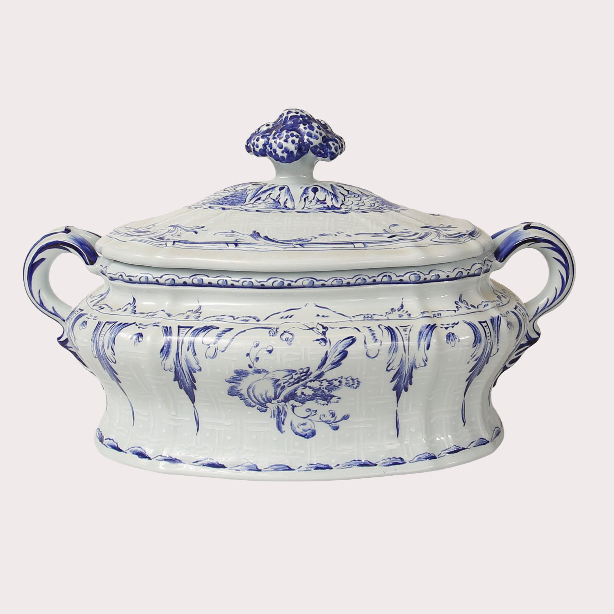 JUBILEUMSTERRIN med lock, " 250 års - Jubileum", fajans, Rörstrand, numrerad 1599/1800, 1976.