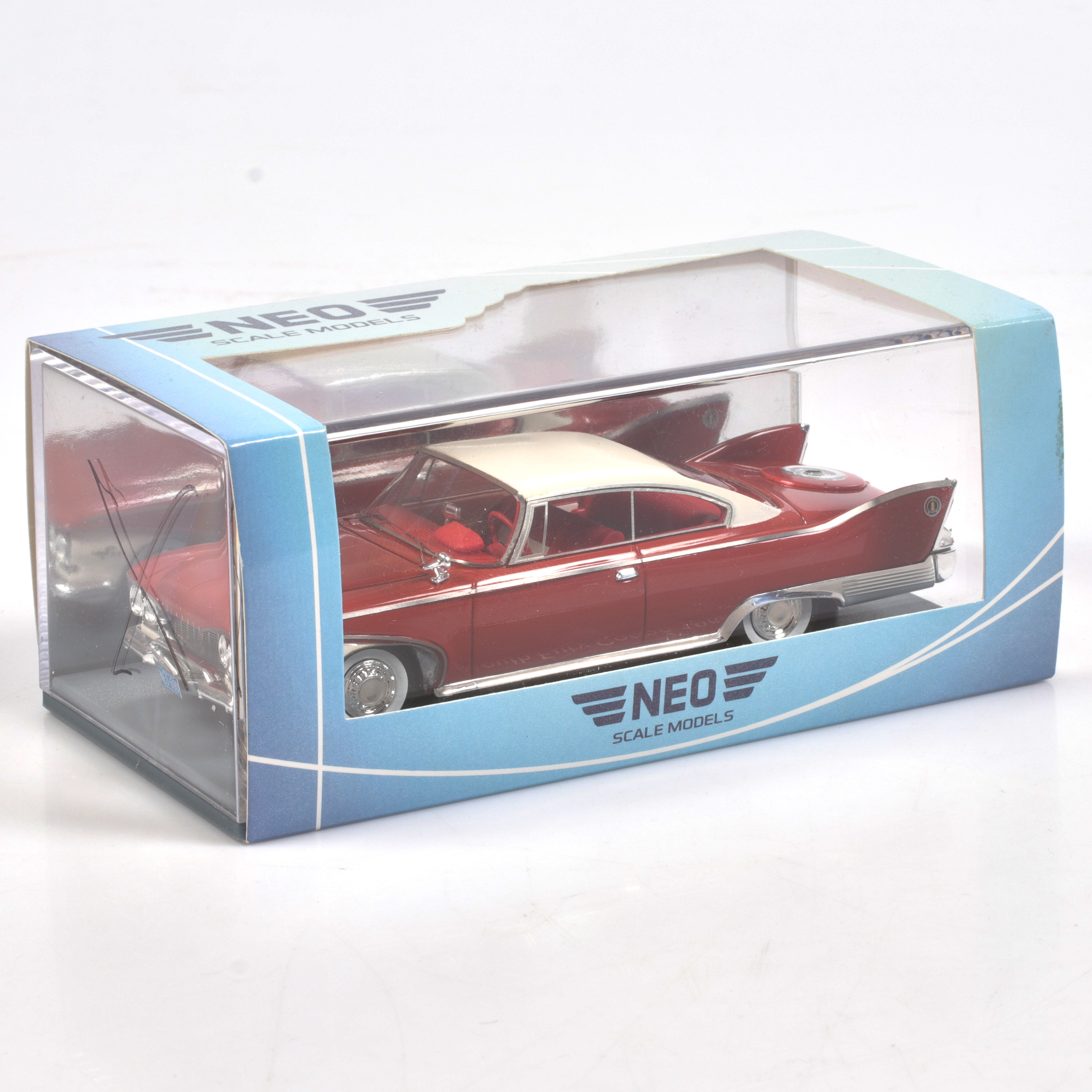 MODELLBIL, metall/resin, Plymouth Fury Coupé, 1960, NEO Models, skala 1:43.