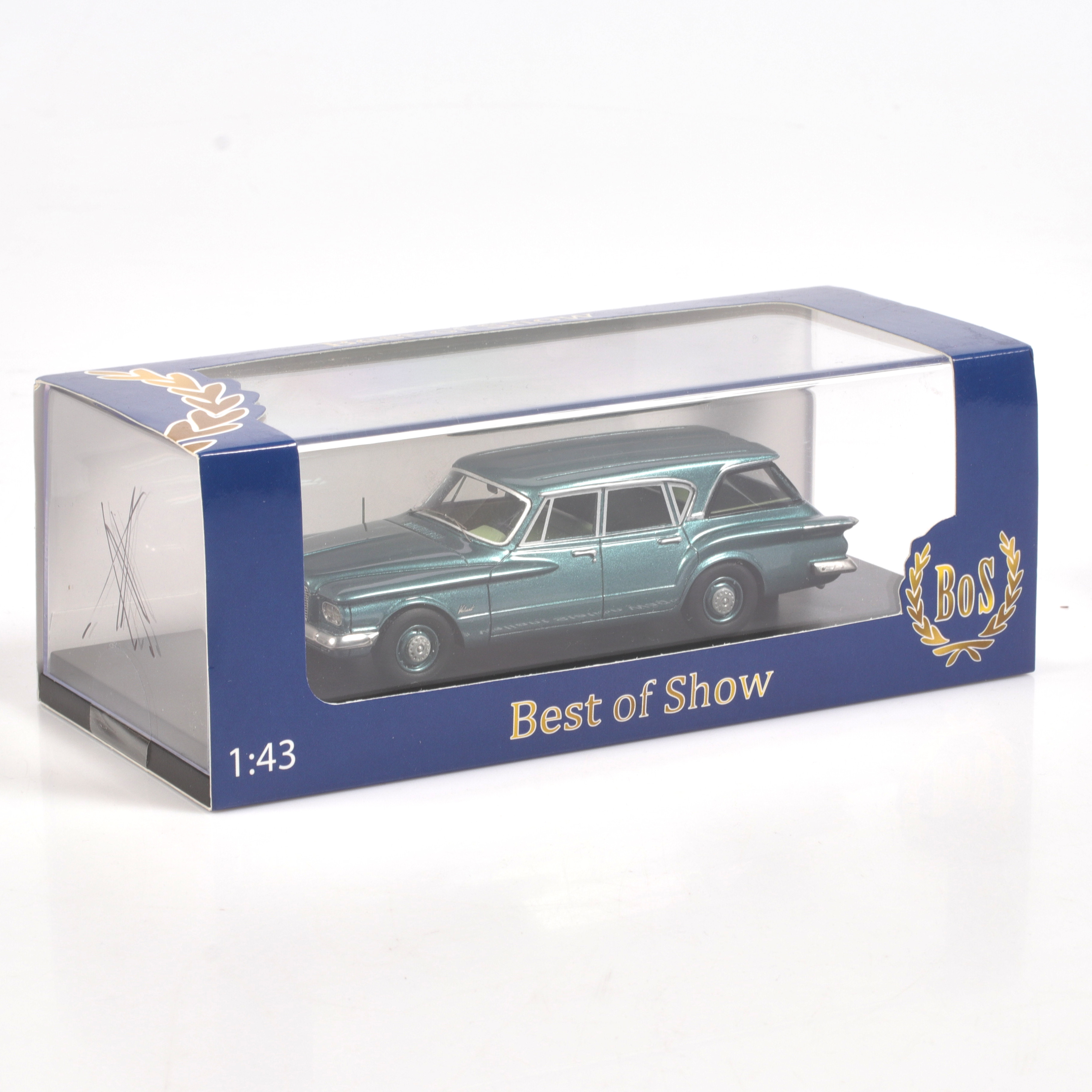 MODELLBIL, metall/resin, Plymouth Valiant, Station Wagon, 1960, BOS Models, skala 1:43.