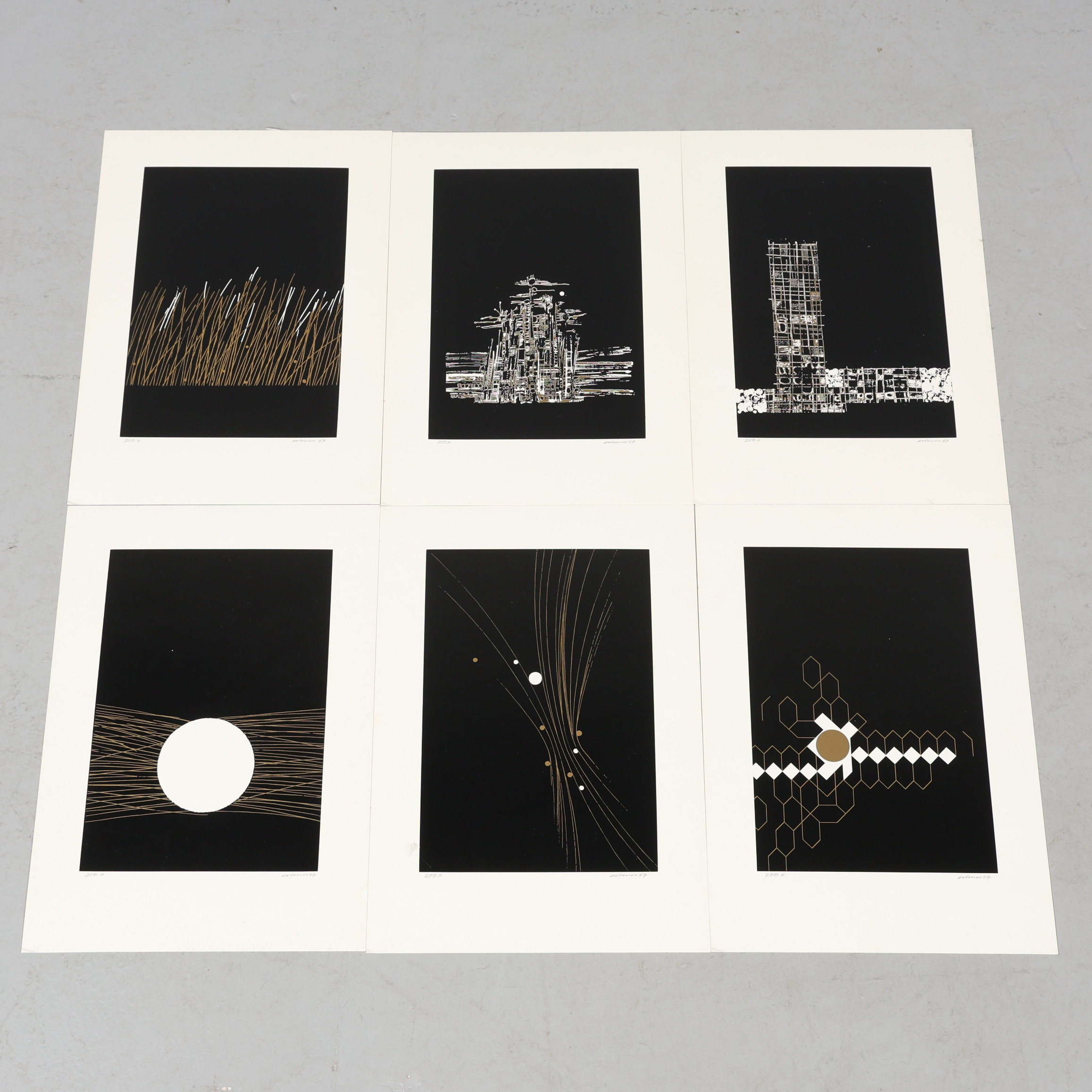 GUNNAR ERKNER. LITOGRAFIER, 6 st, lösa blad, signerade.