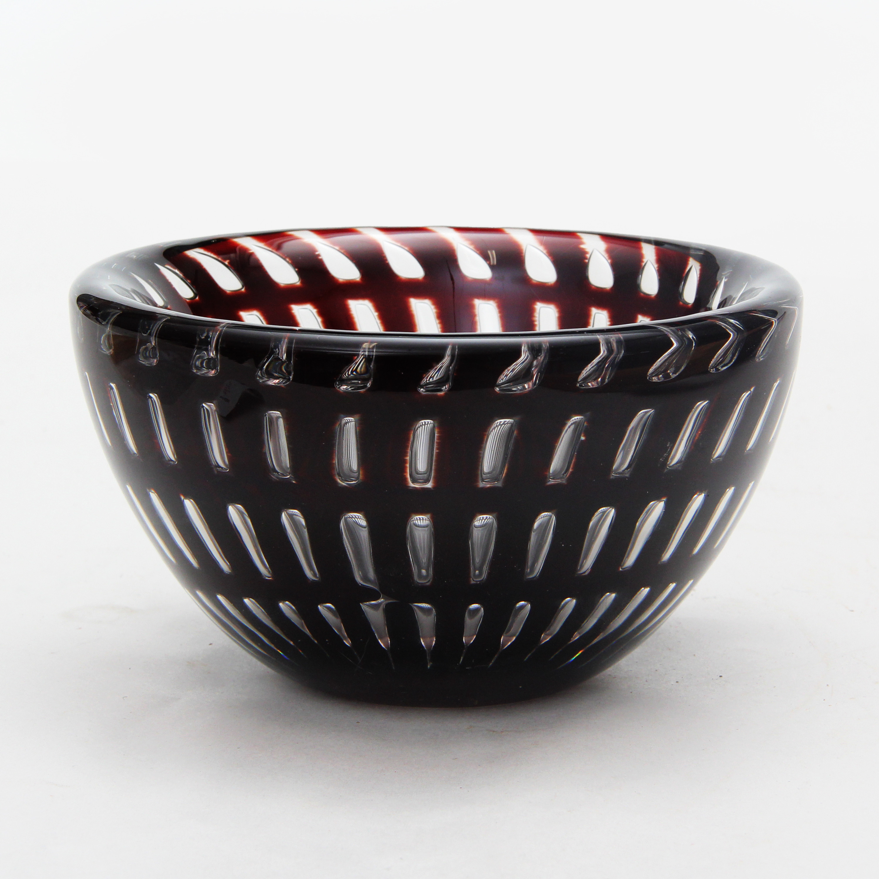 EDVIN ÖHRSTRÖM. SKÅL, glas, Arielteknik, Orrefors, signerad, 1957.