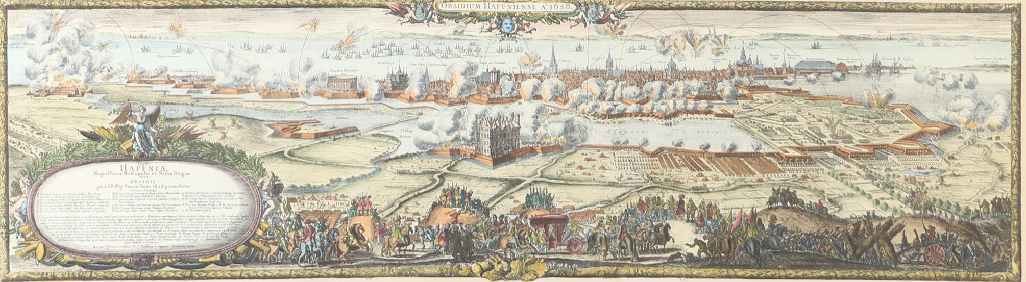 TAVLA, stadsbild, inramat tryck efter äldre förlaga.