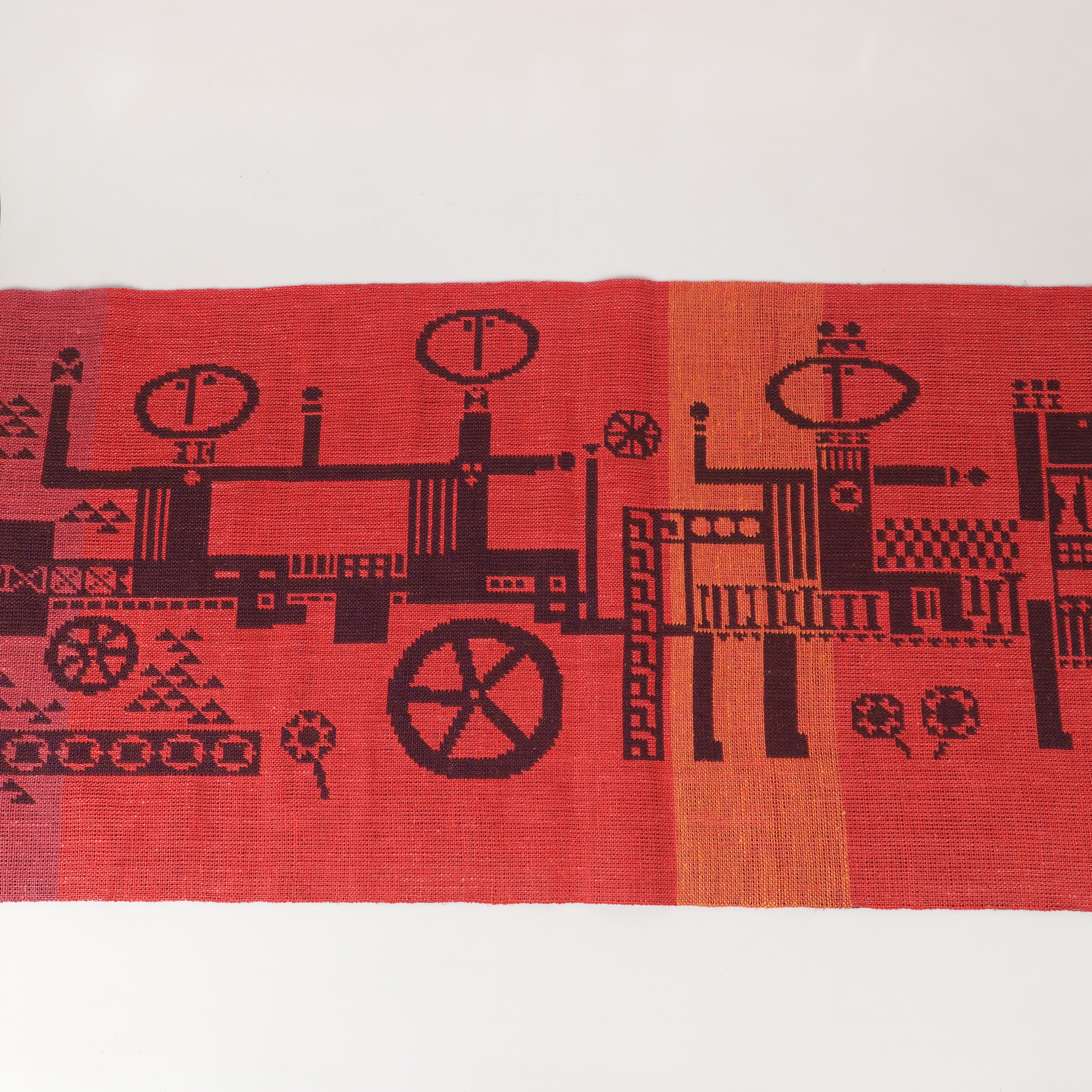 KIRSTI RANTANEN. Bonad, "Kosimatka", vävd linne, för Helmi Vuorelma, Finland, 1960-tal.