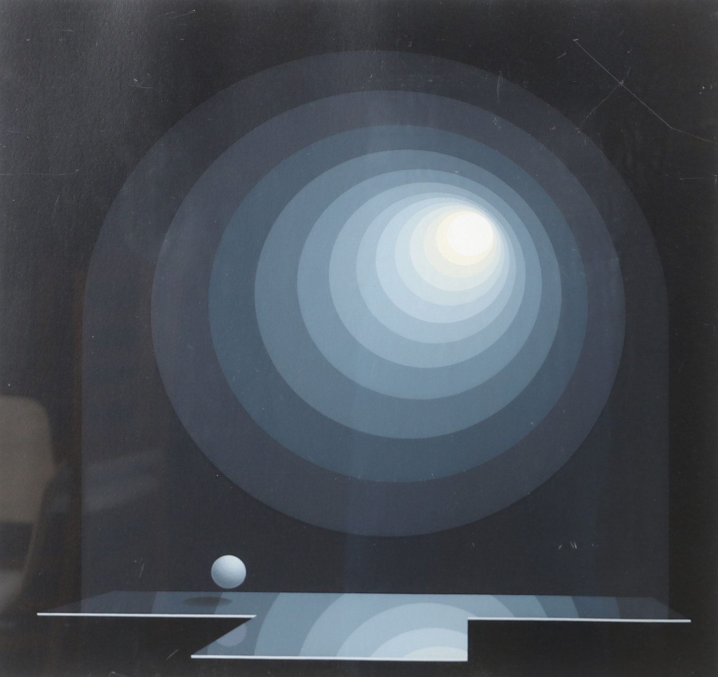 BJÖRN CARLÉN. Komposition, färglitografi, signerad -85.