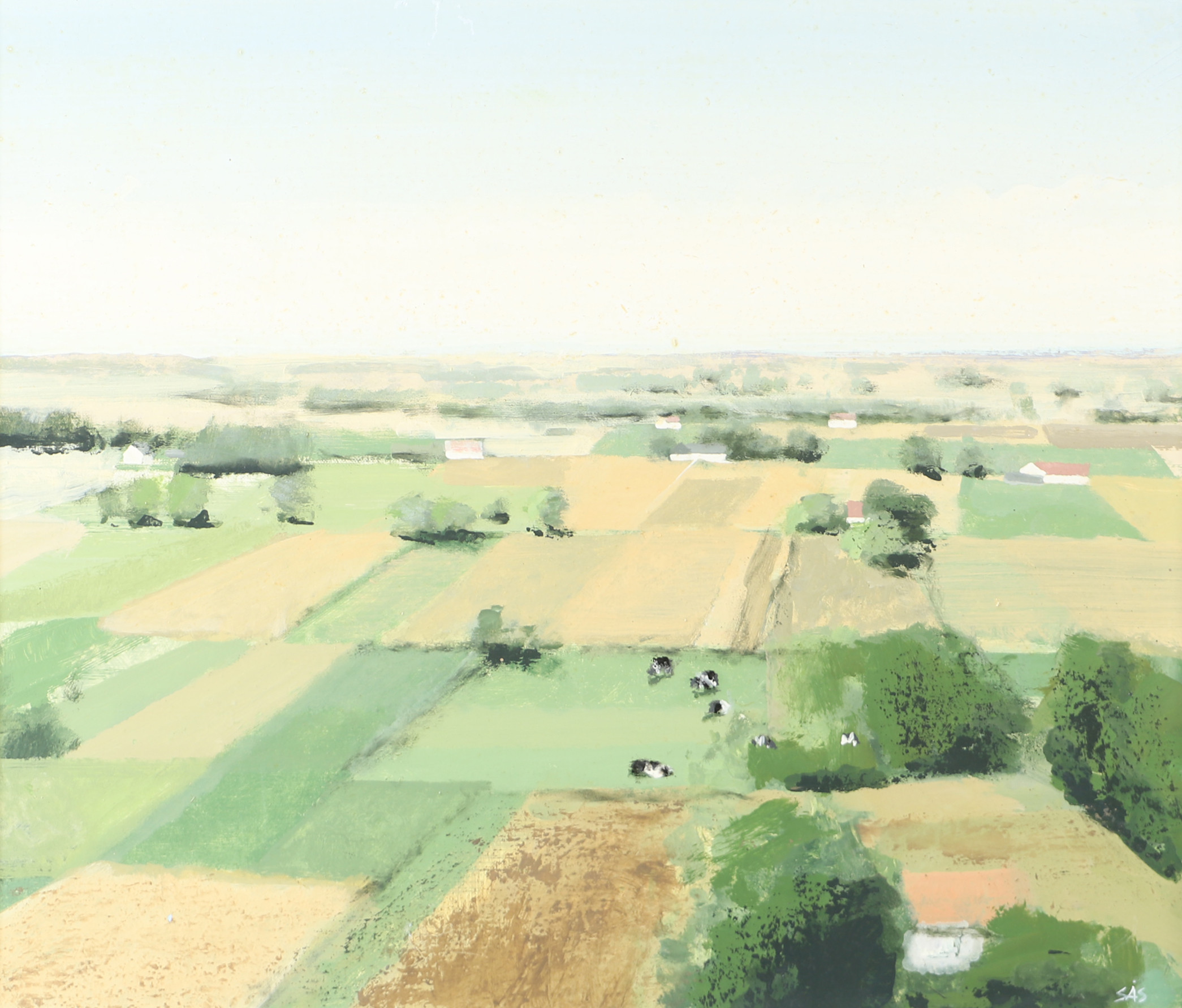 SVEN ÅKE SVENSSON. Slätten vid Kåseberga, olja på duk, signerad S.Å.S.