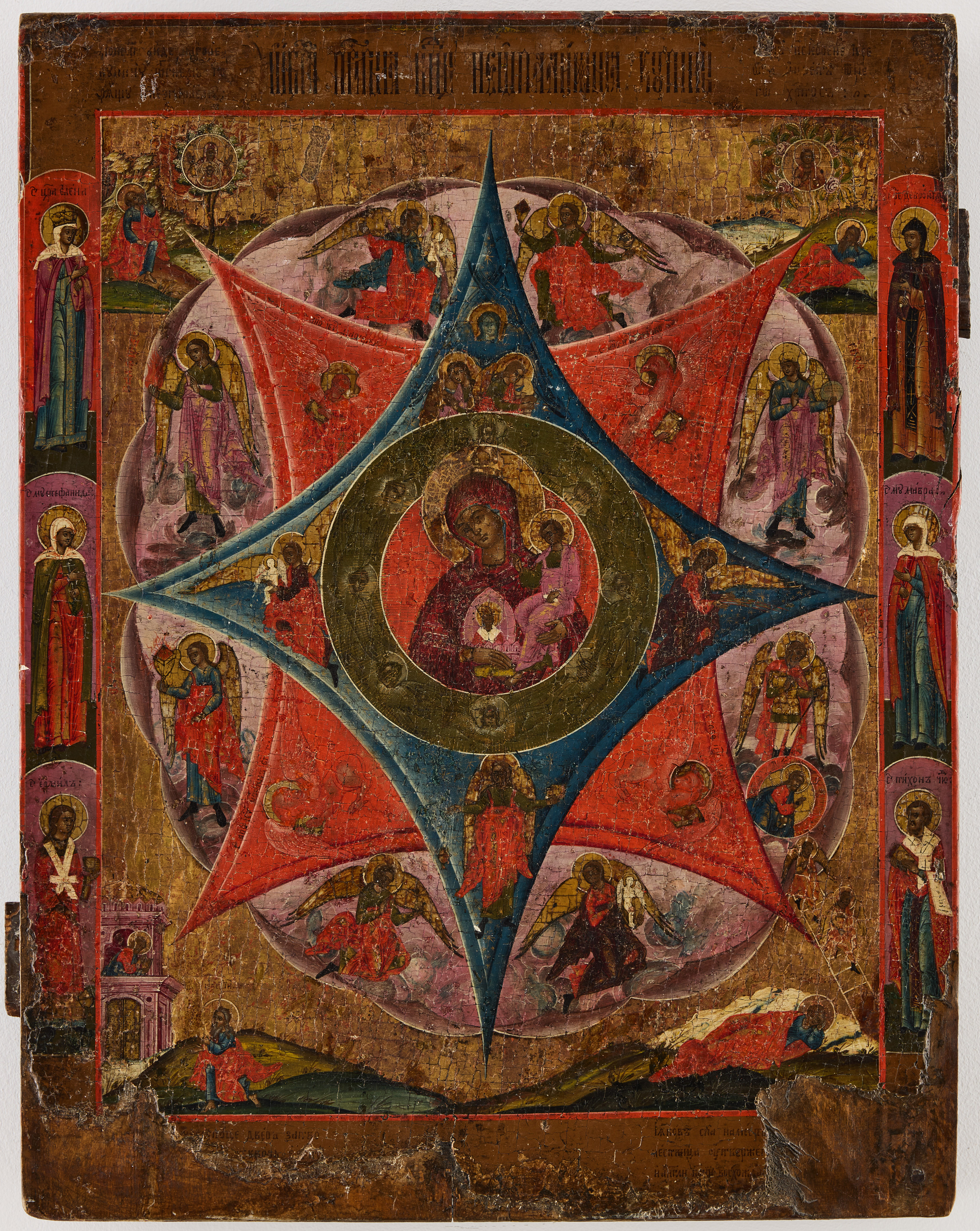 ICON, Russia, 19th century, The Mother of God of the Burning Bush.