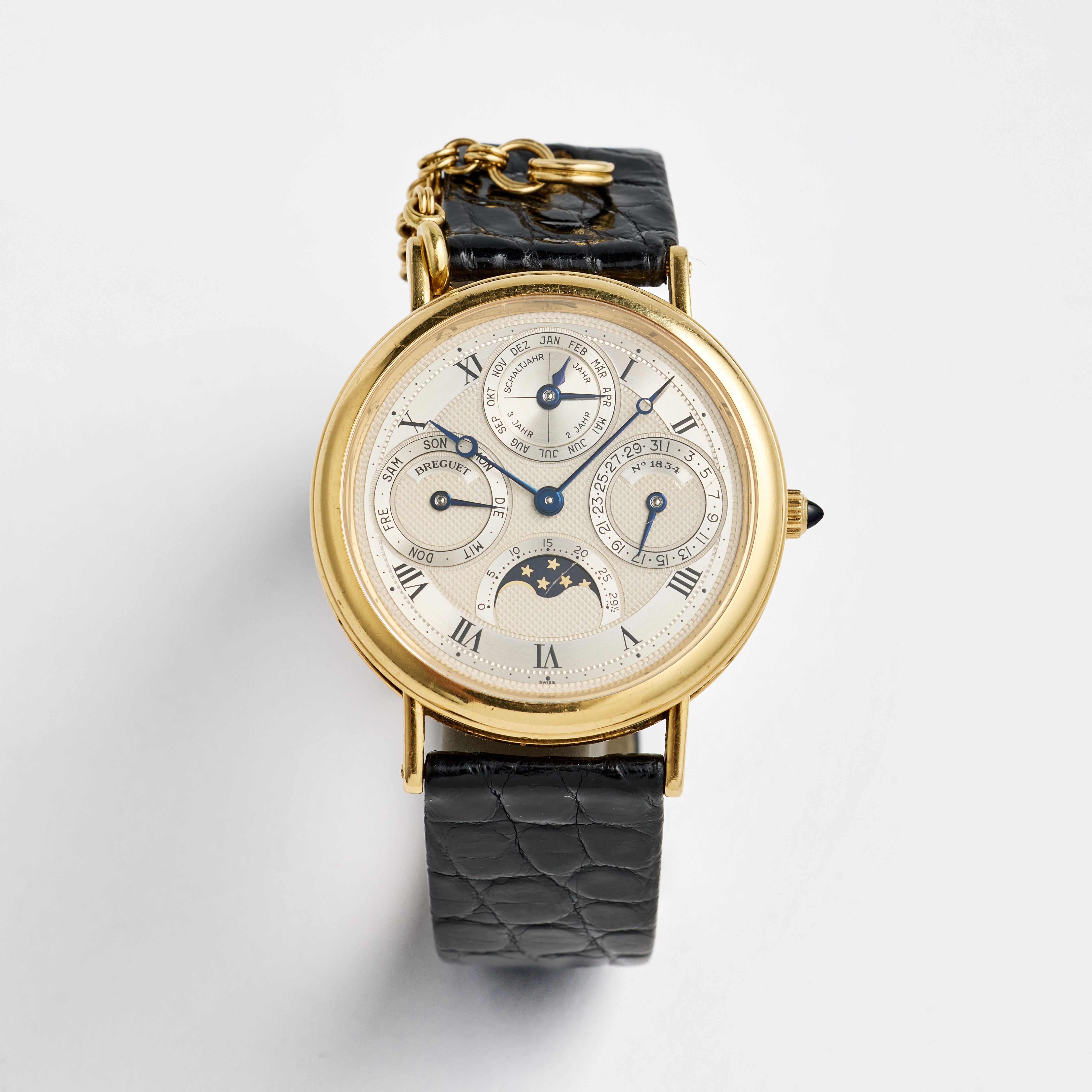 BREGUET, Classique, Perpetual Calendar, armbandsur, 36 mm, 18K guld, certifikat, februari 1989.
