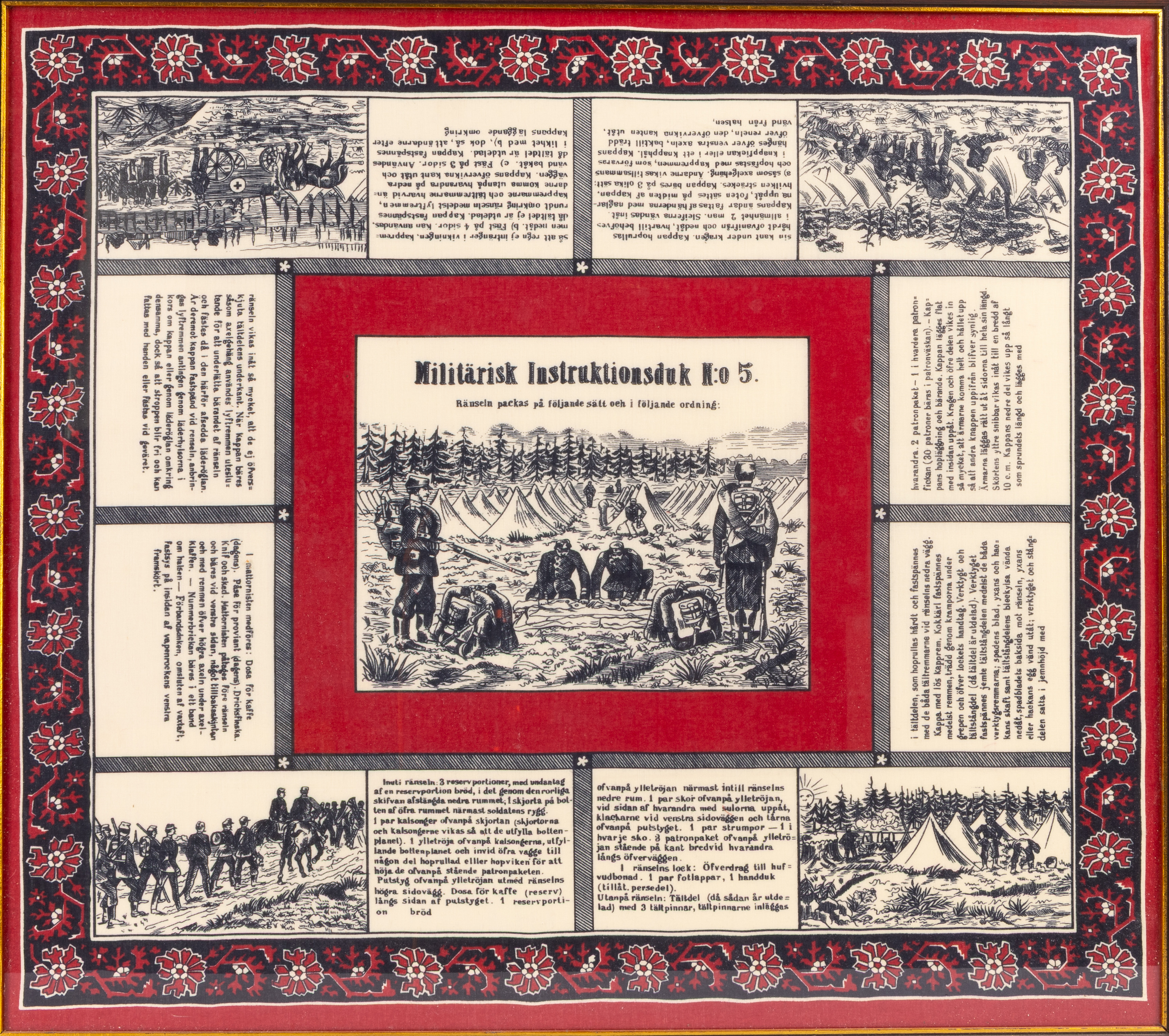 DUK, Militärisk instruktionsduk nr. 5 ränseln.