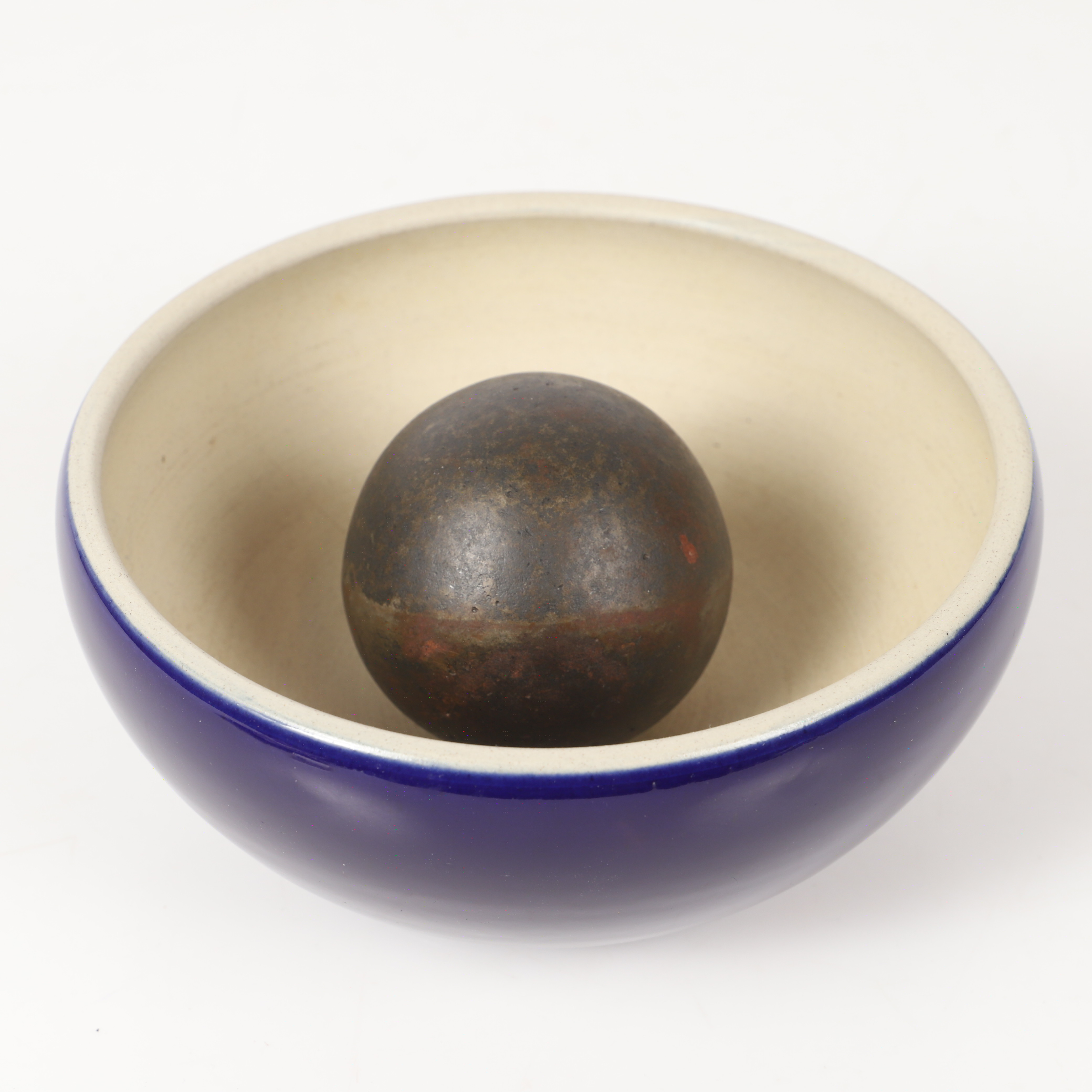 SKÅL SAMT SENAPSKULA, keramik & gjutjärn, 1900-tal.