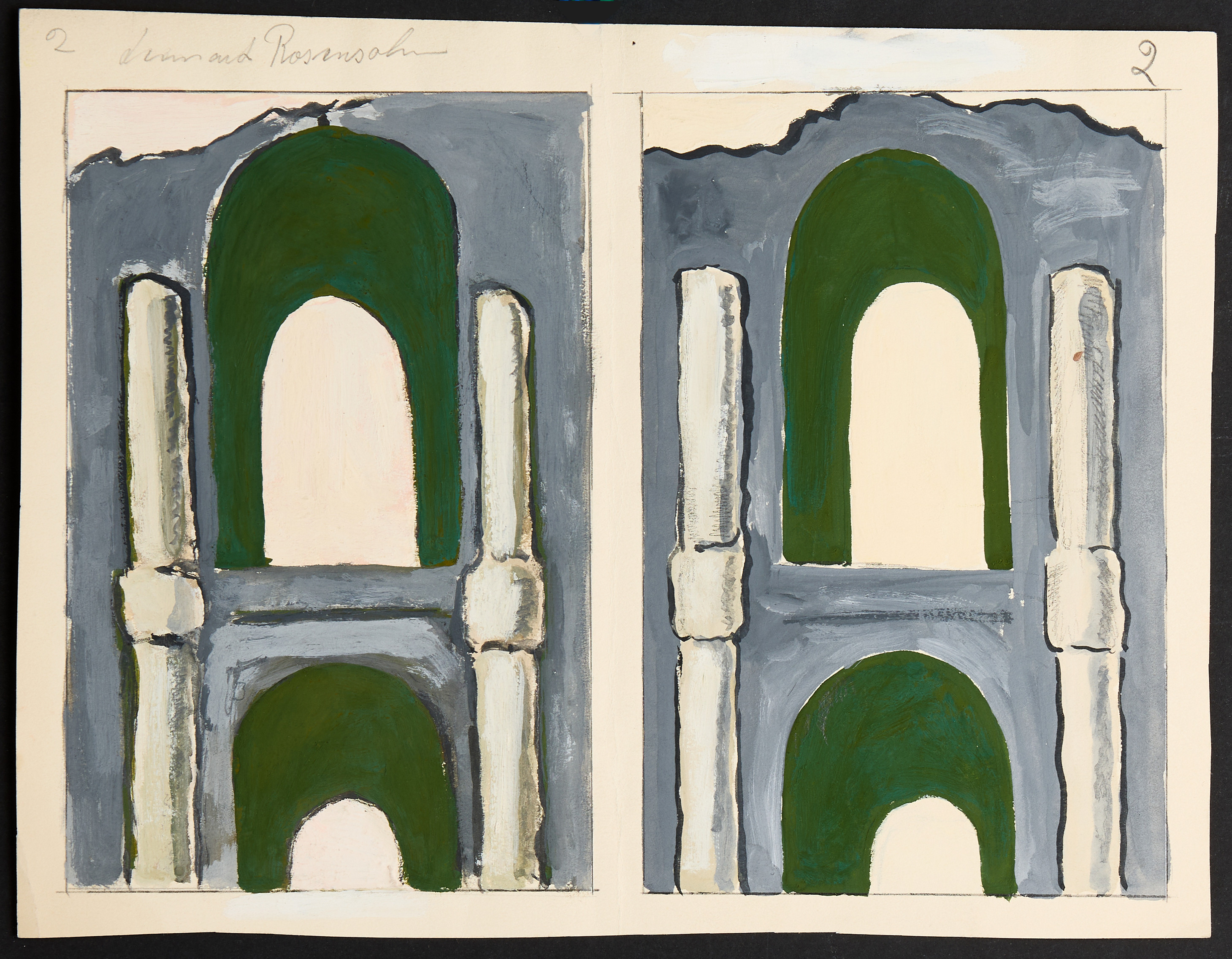 LENNART ROSENSOHN (1918-1994). Komposition, signerad, gouache.